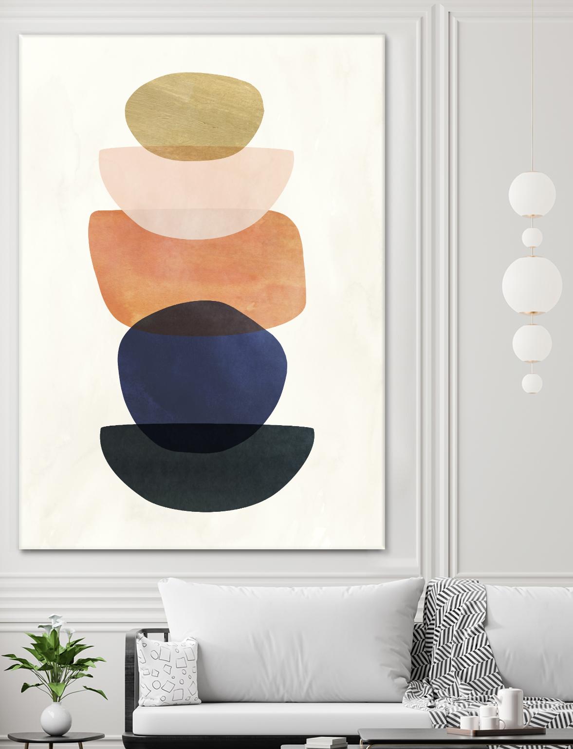 Mod Pods II by Victoria Borges on GIANT ART - blue abstract