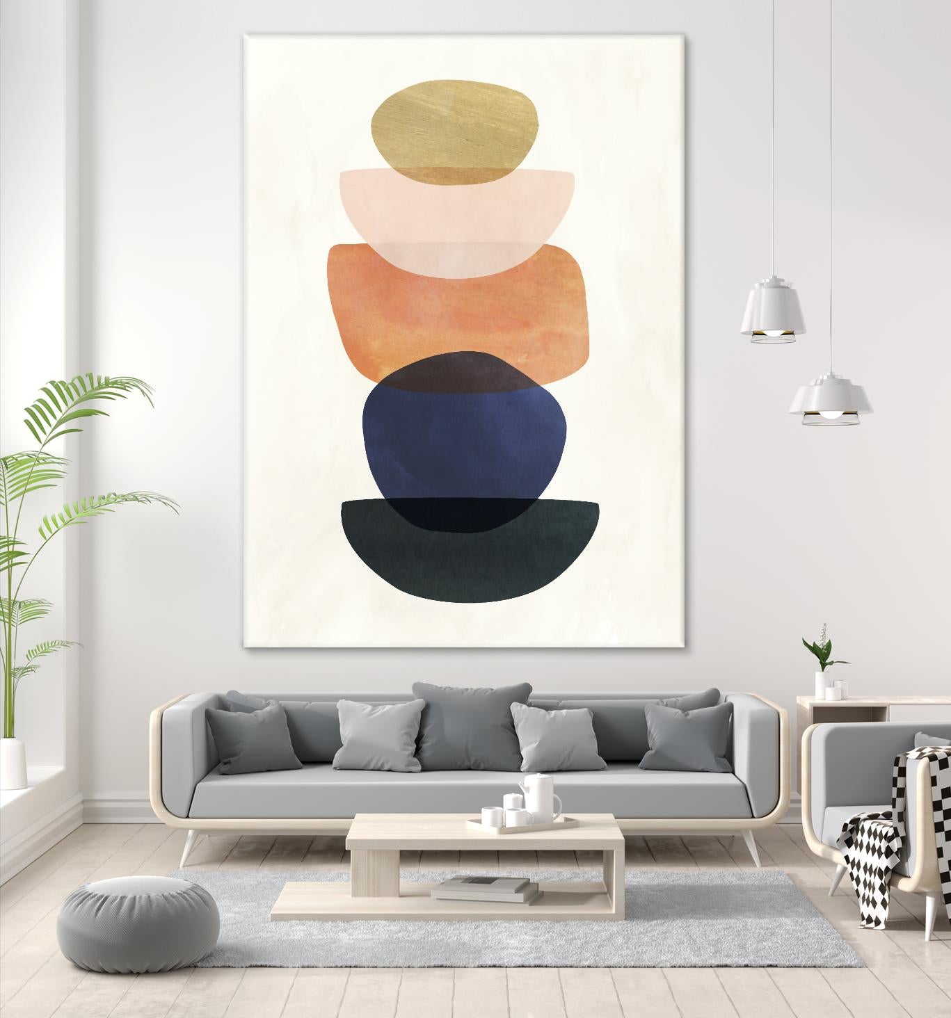 Mod Pods II by Victoria Borges on GIANT ART - blue abstract