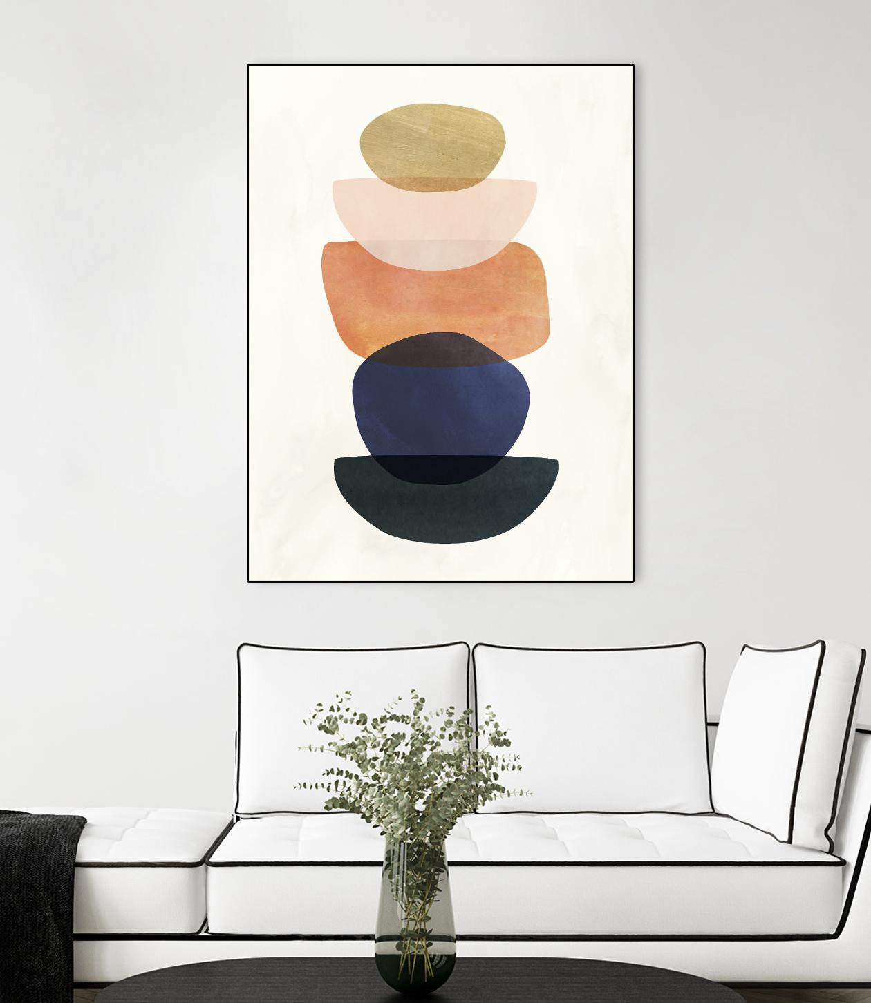 Mod Pods II by Victoria Borges on GIANT ART - blue abstract