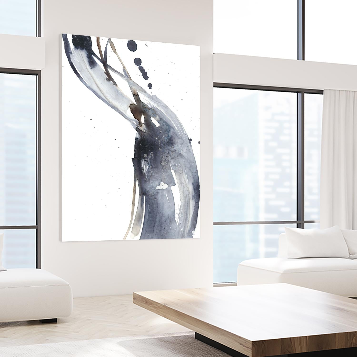 Paynes Twist I by Jennifer Goldberger on GIANT ART - neutral abstract