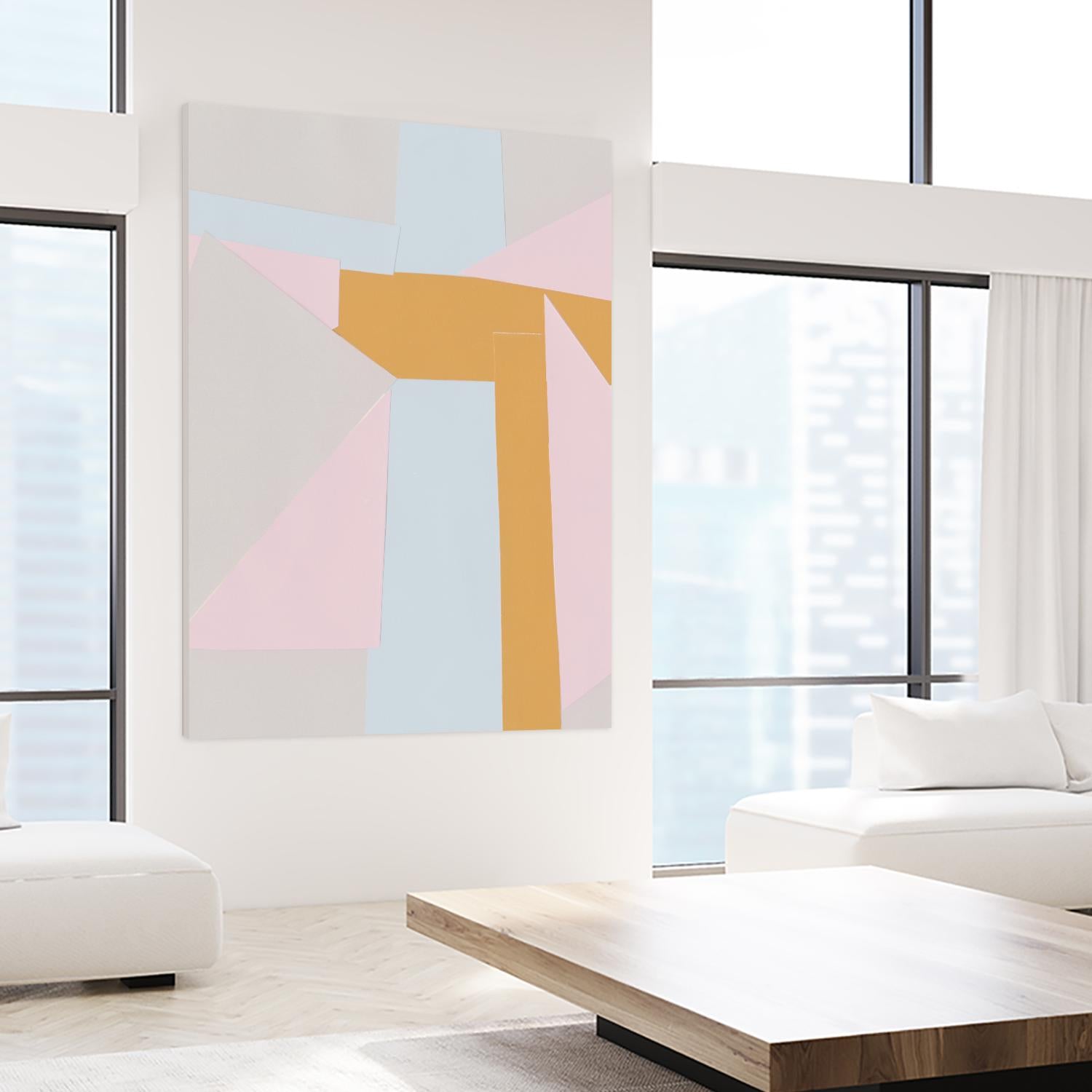 Soft Blocks II by Alicia Ludwig on GIANT ART - neutral abstract