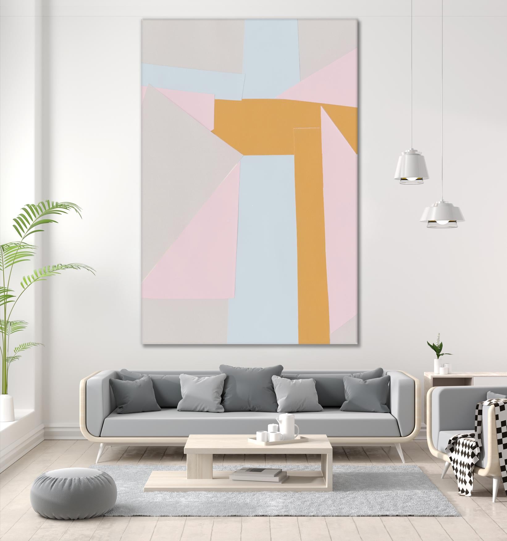 Soft Blocks II by Alicia Ludwig on GIANT ART - neutral abstract