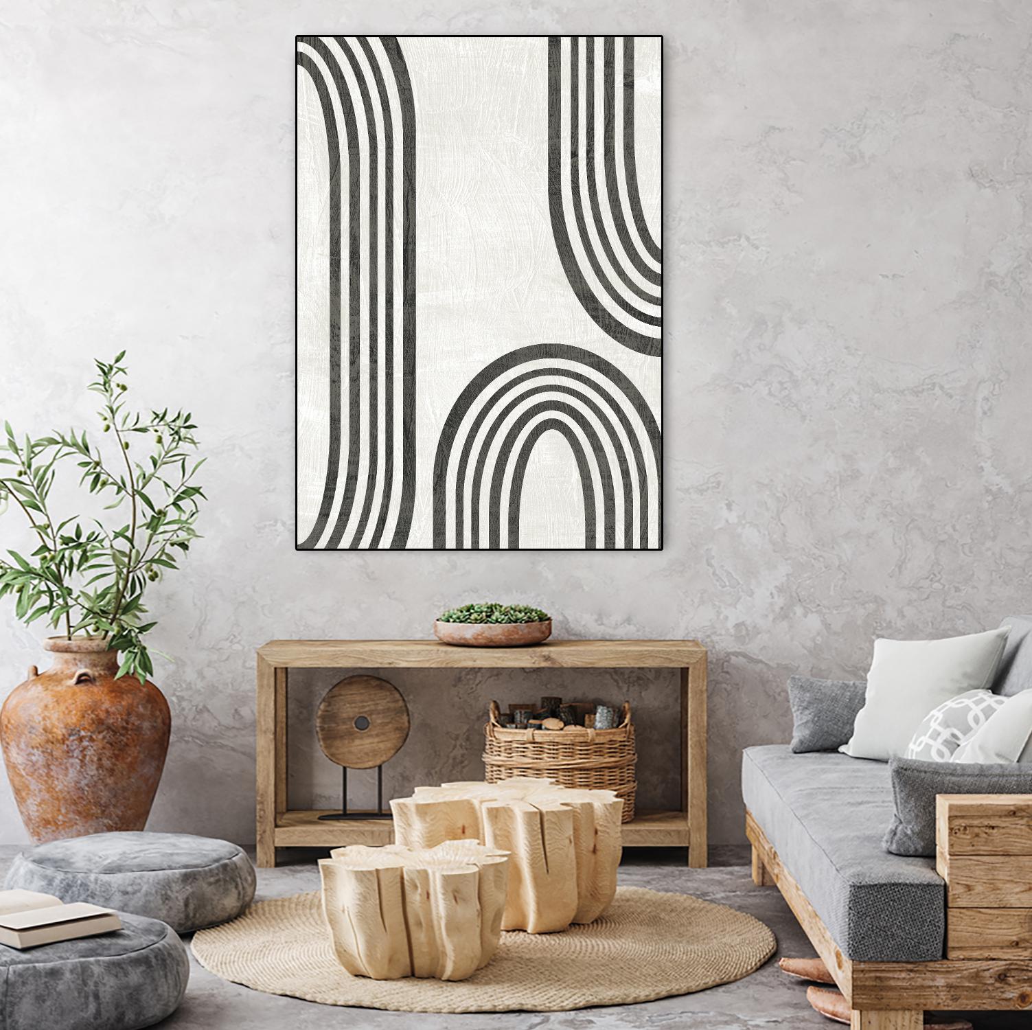 Modern Arc I by June Erica Vess on GIANT ART - neutral abstract