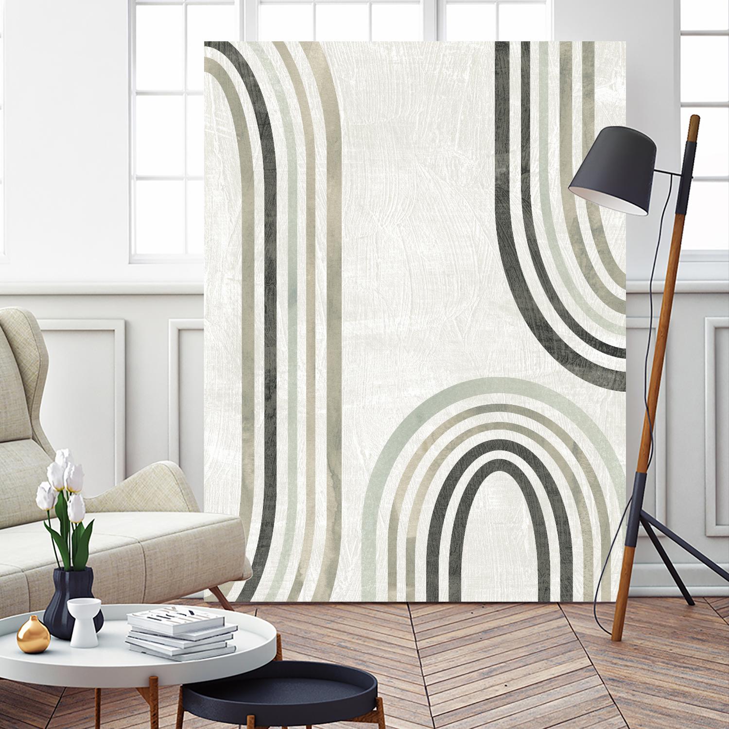 Modern Arc in Color I by June Erica Vess on GIANT ART - neutral abstract