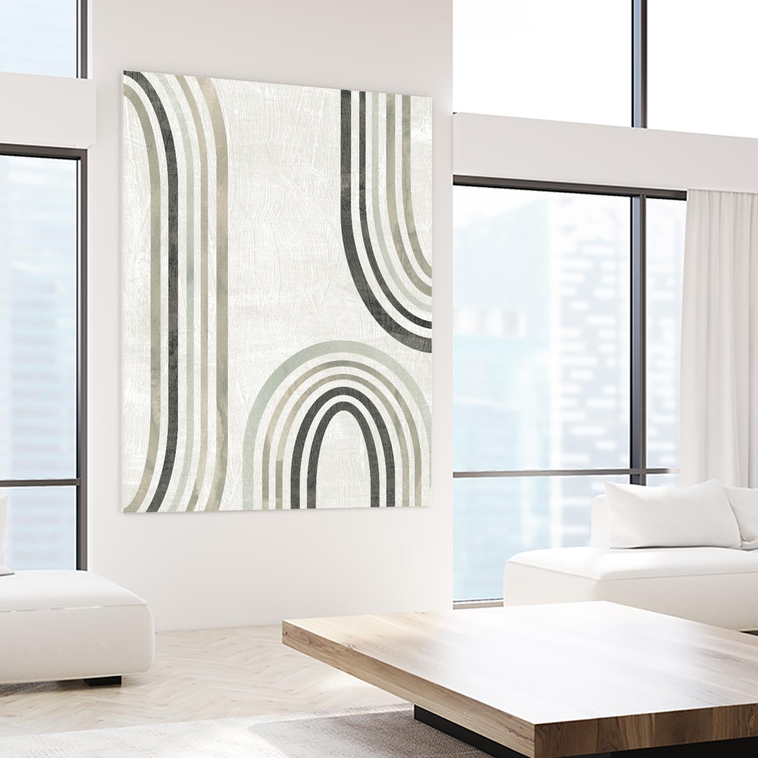 Modern Arc in Color I by June Erica Vess on GIANT ART - neutral abstract