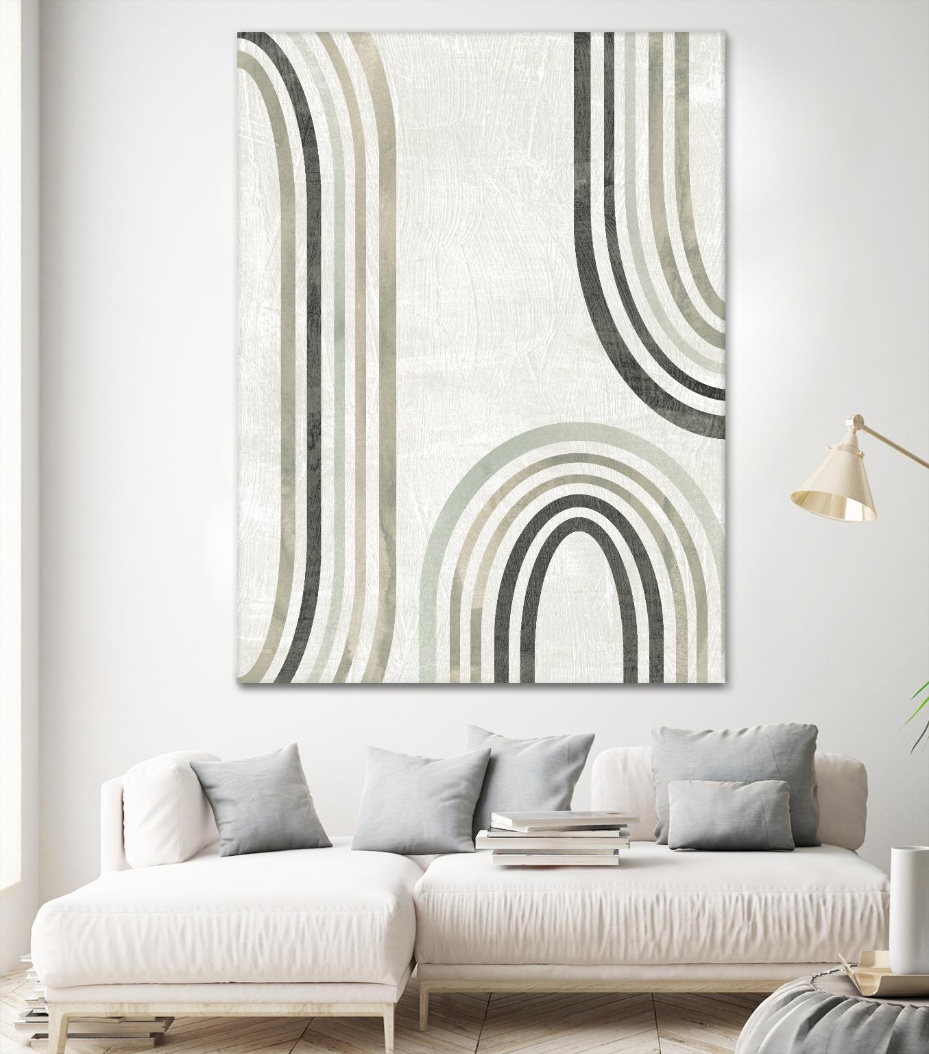 Modern Arc in Color I by June Erica Vess on GIANT ART - neutral abstract