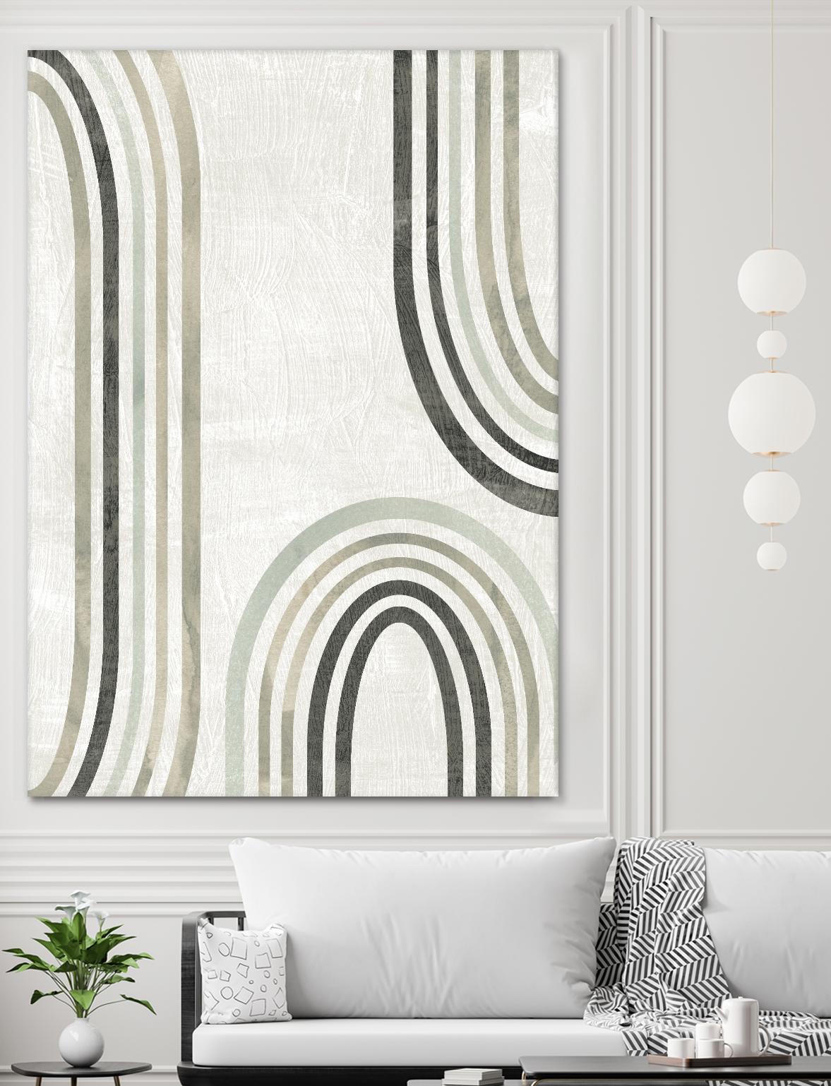 Modern Arc in Color I by June Erica Vess on GIANT ART - neutral abstract