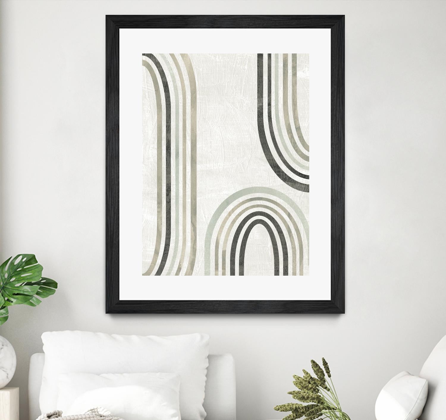 Modern Arc in Color I by June Erica Vess on GIANT ART - neutral abstract