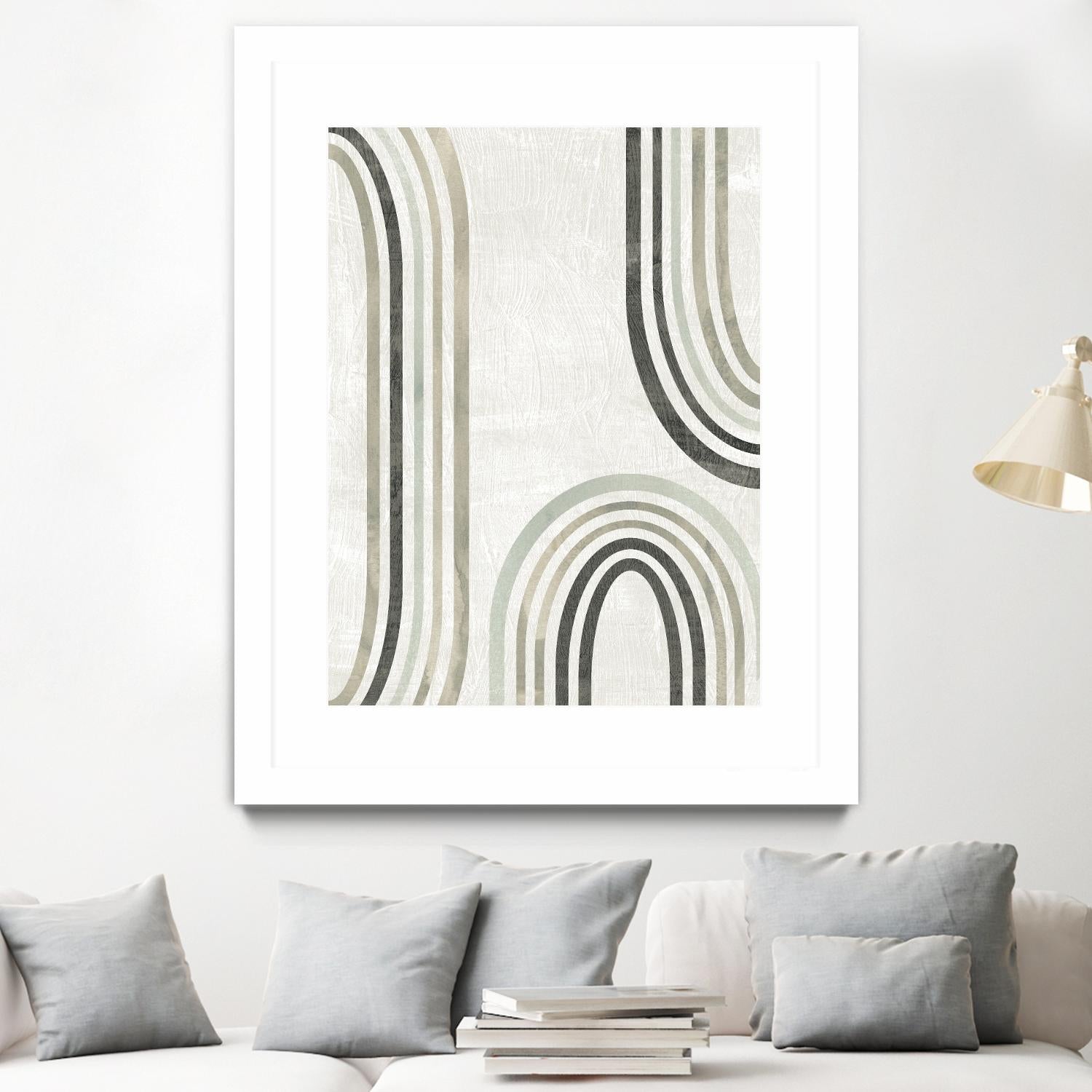 Modern Arc in Color I by June Erica Vess on GIANT ART - neutral abstract