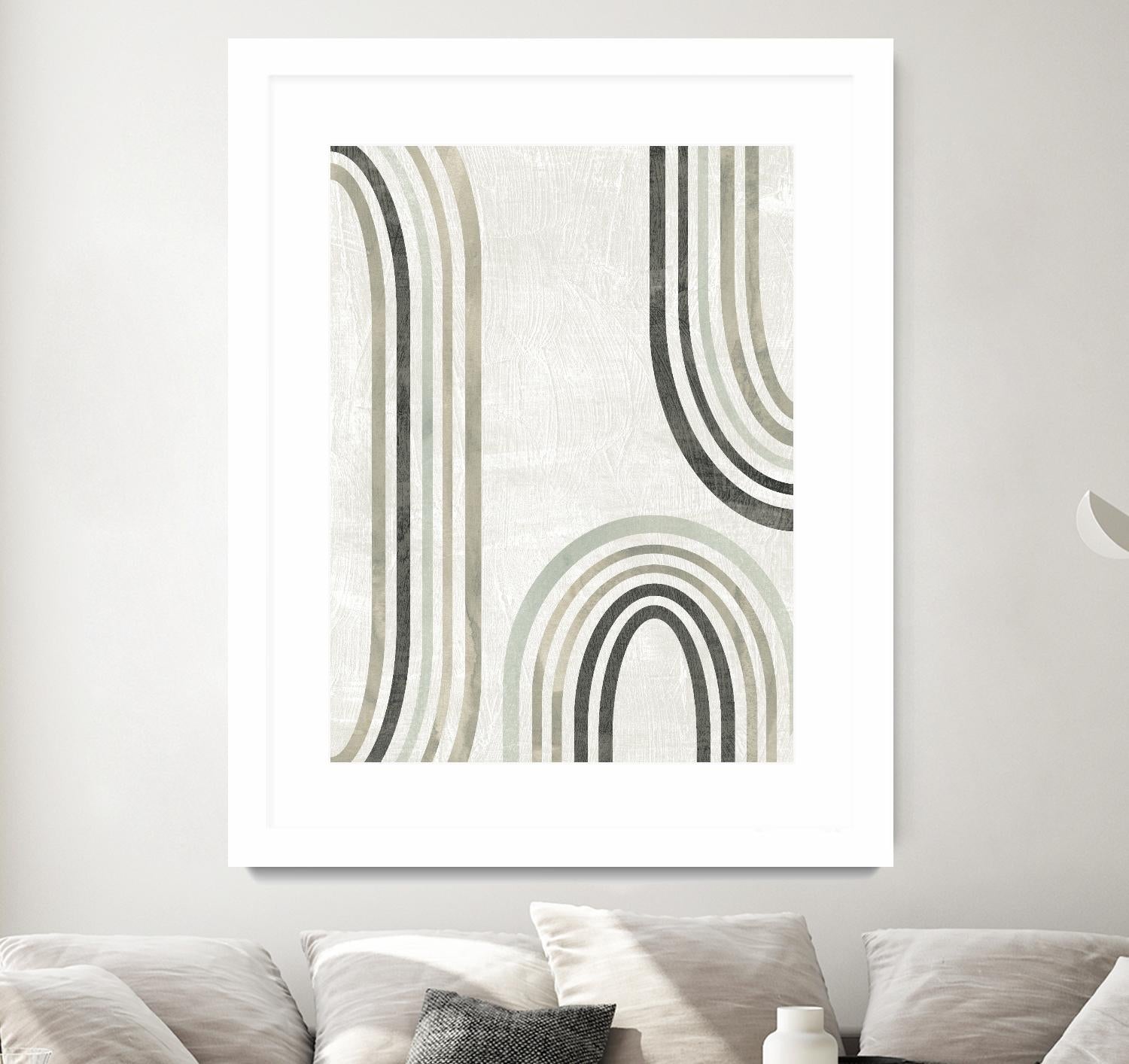 Modern Arc in Color I by June Erica Vess on GIANT ART - neutral abstract