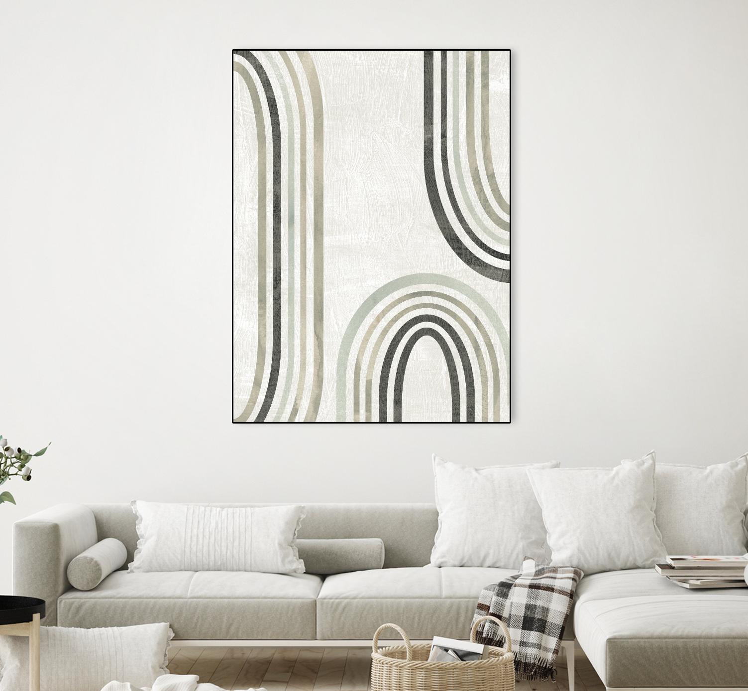 Modern Arc in Color I by June Erica Vess on GIANT ART - neutral abstract