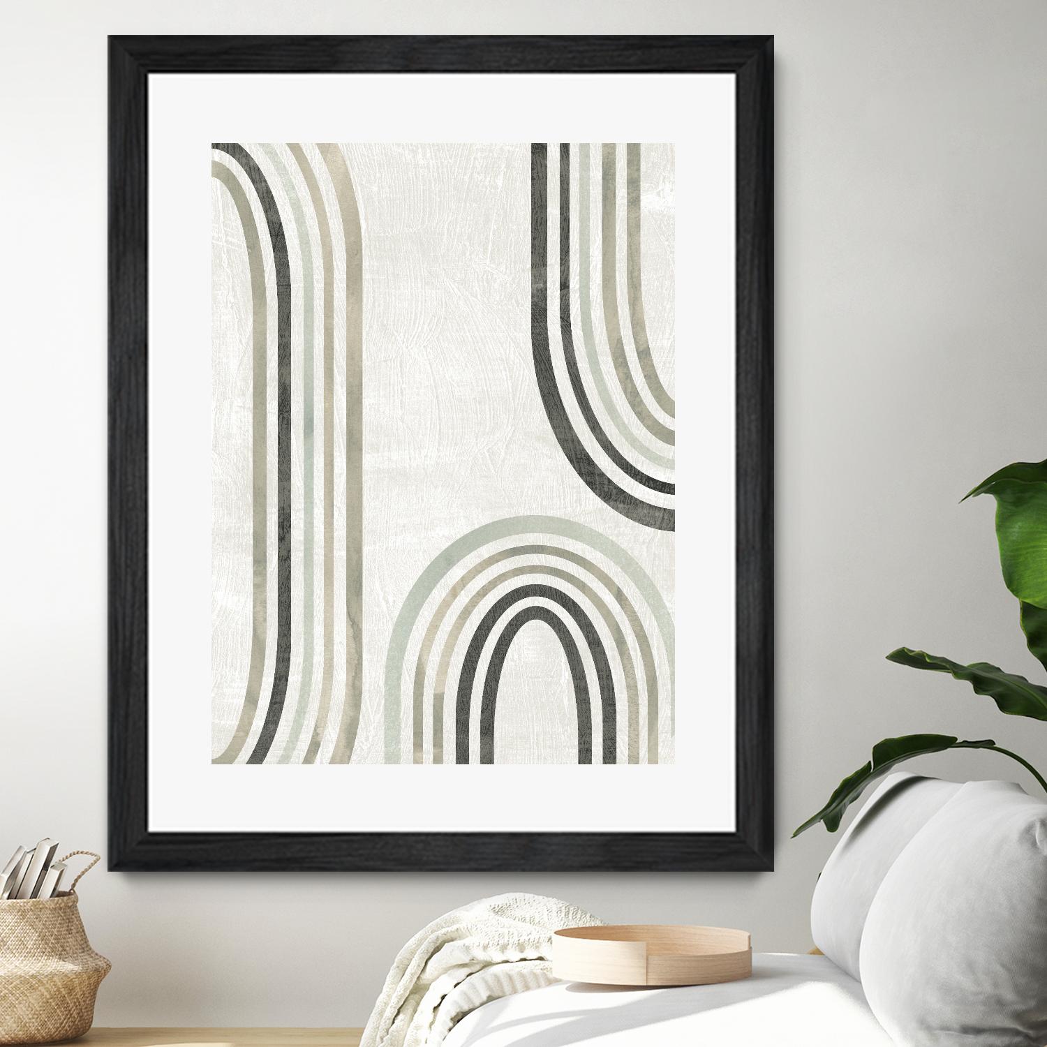 Modern Arc in Color I by June Erica Vess on GIANT ART - neutral abstract