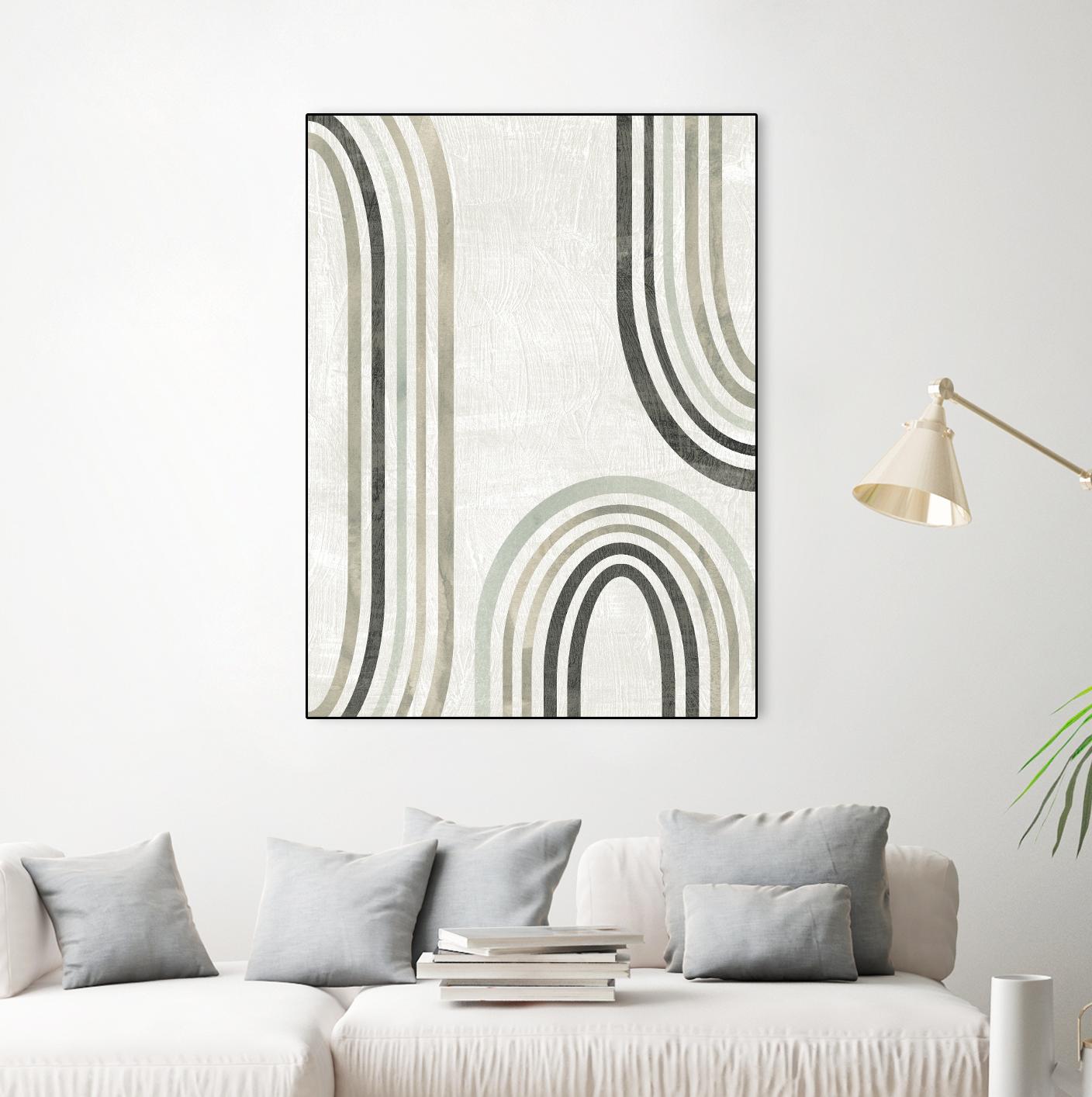 Modern Arc in Color I by June Erica Vess on GIANT ART - neutral abstract