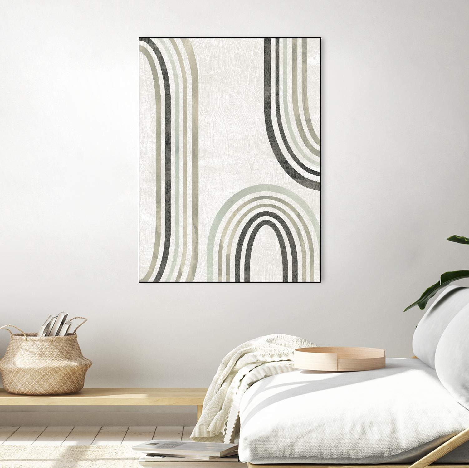 Modern Arc in Color I by June Erica Vess on GIANT ART - neutral abstract