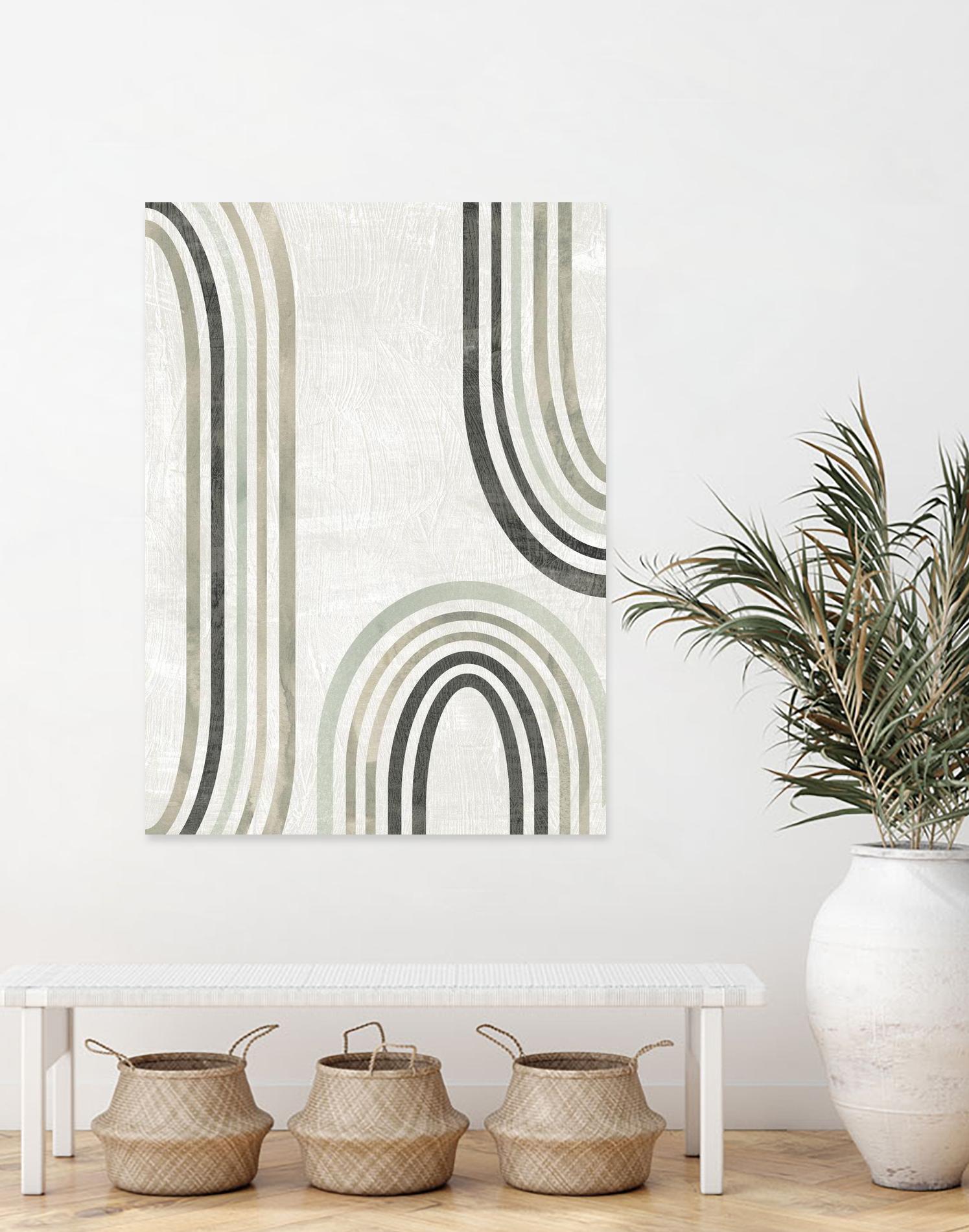 Modern Arc in Color I by June Erica Vess on GIANT ART - neutral abstract