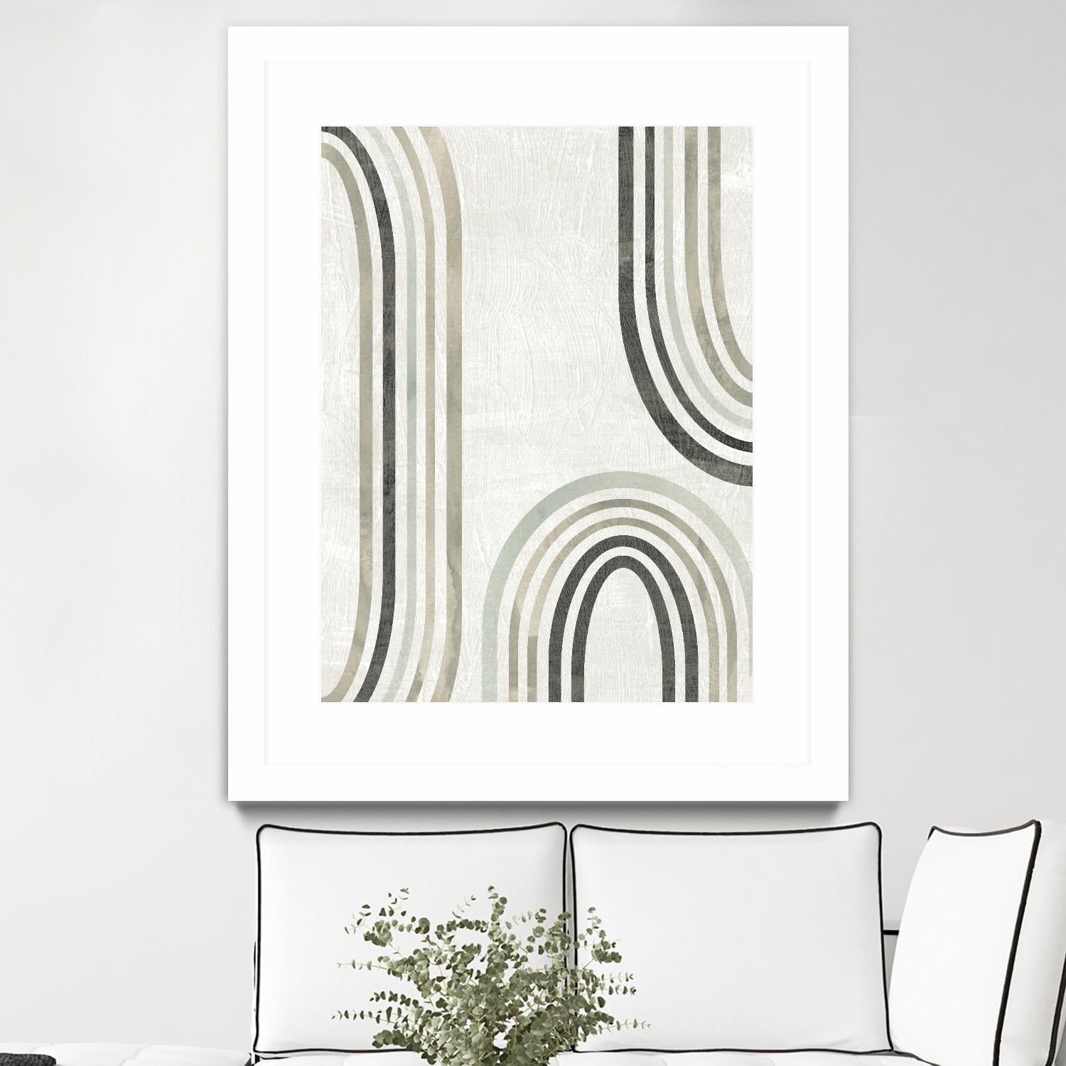 Modern Arc in Color I by June Erica Vess on GIANT ART - neutral abstract