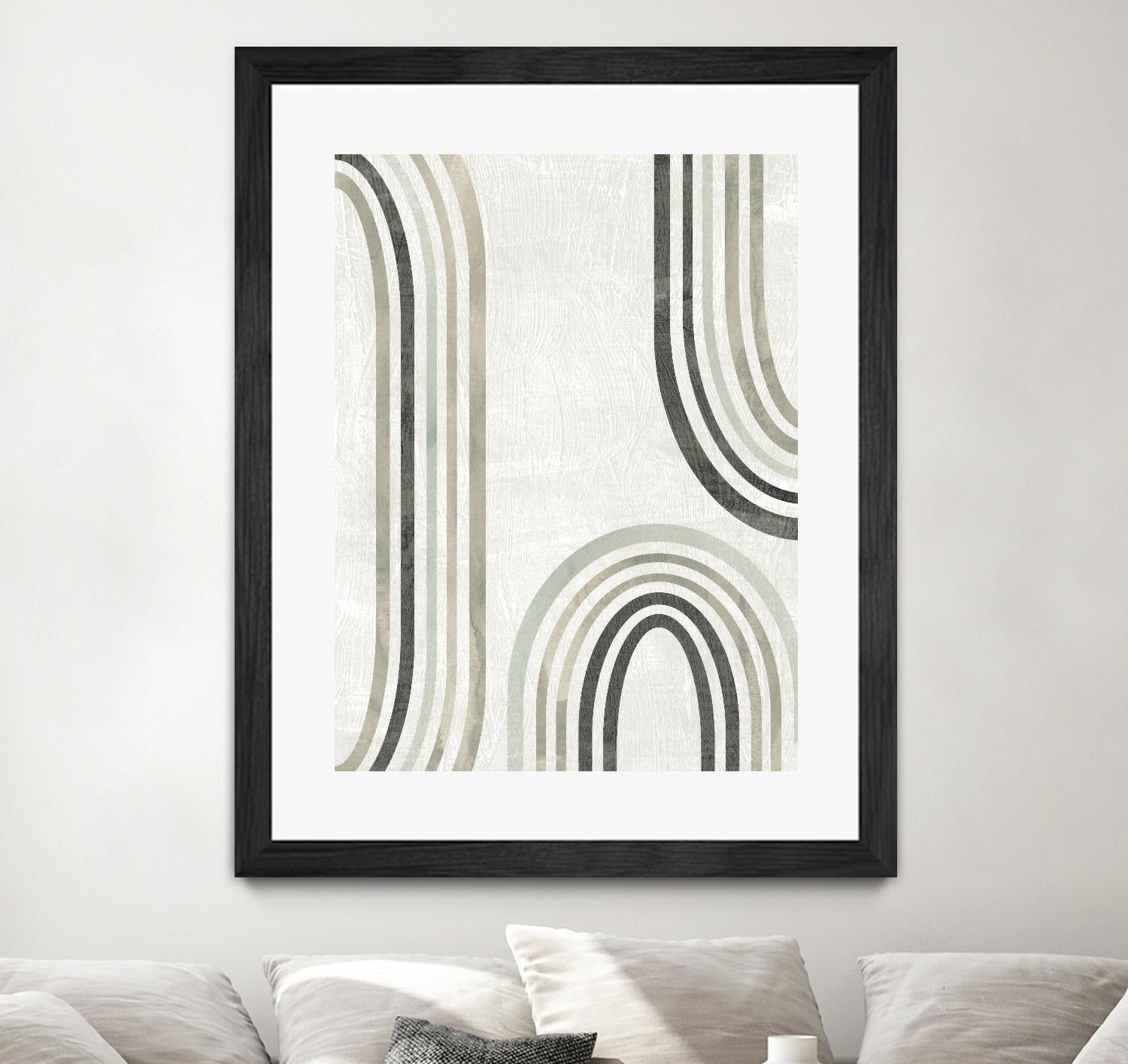 Modern Arc in Color I by June Erica Vess on GIANT ART - neutral abstract