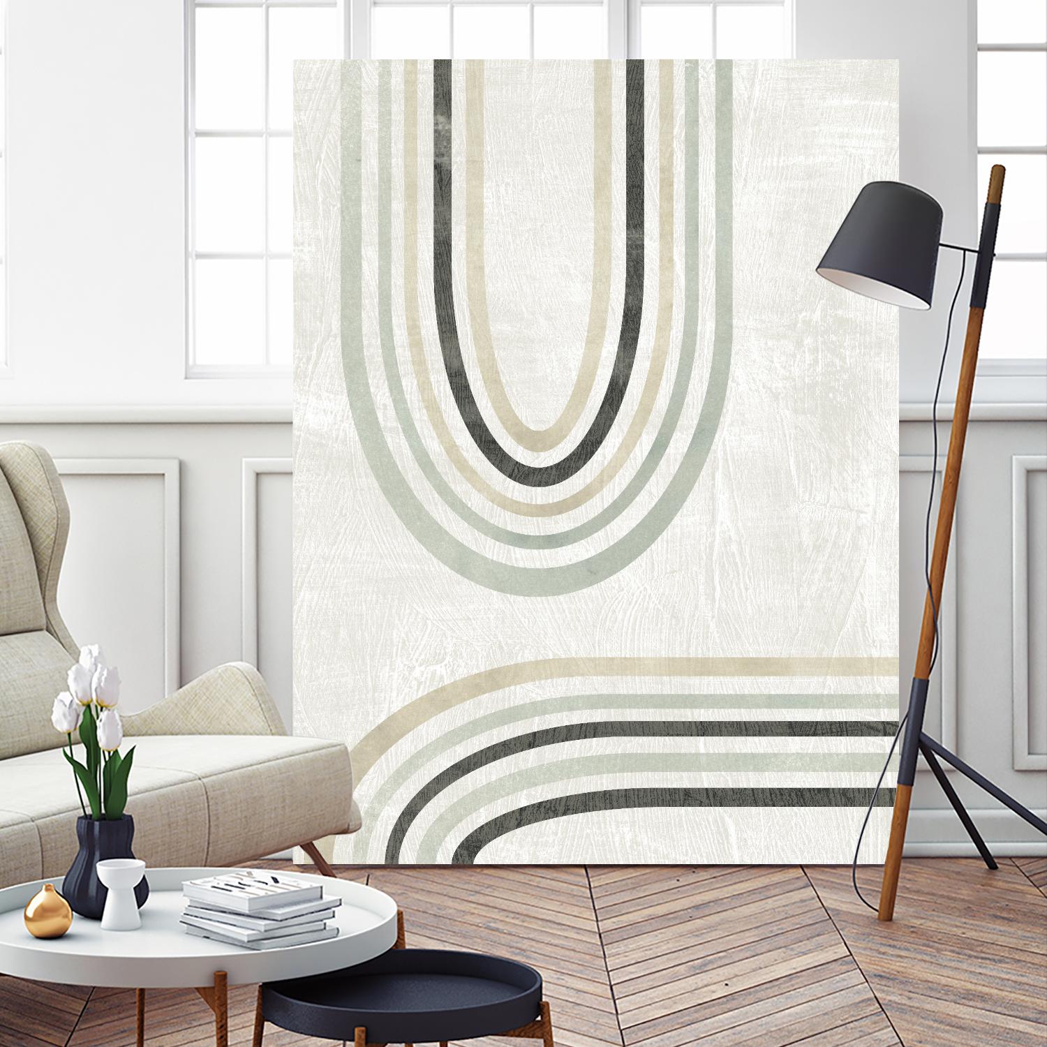 Modern Arc in Color II by June Erica Vess on GIANT ART - neutral abstract