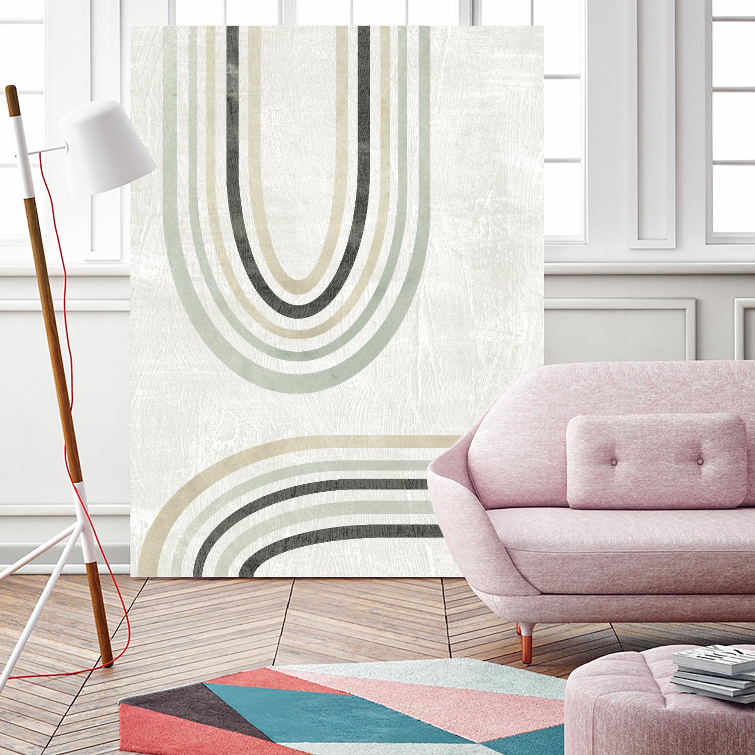 Modern Arc in Color II by June Erica Vess on GIANT ART - neutral abstract