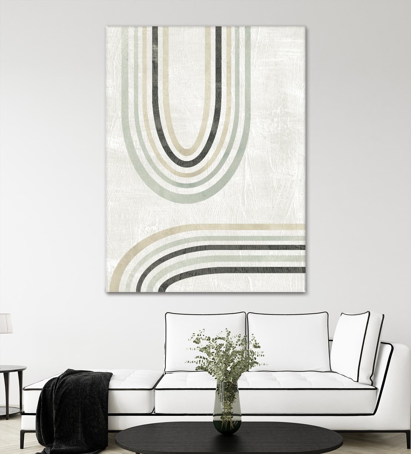 Modern Arc in Color II by June Erica Vess on GIANT ART - neutral abstract