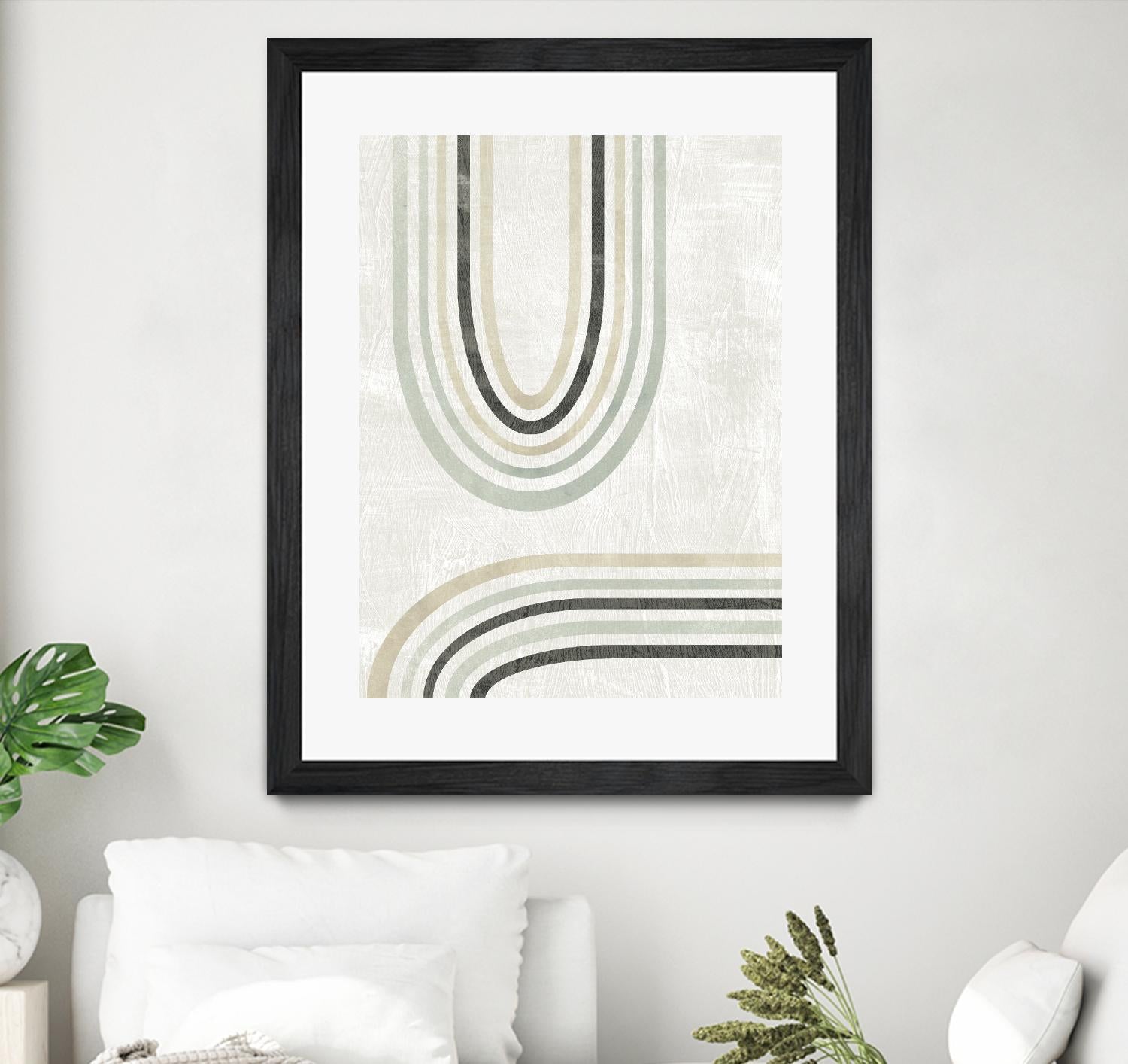 Modern Arc in Color II by June Erica Vess on GIANT ART - neutral abstract