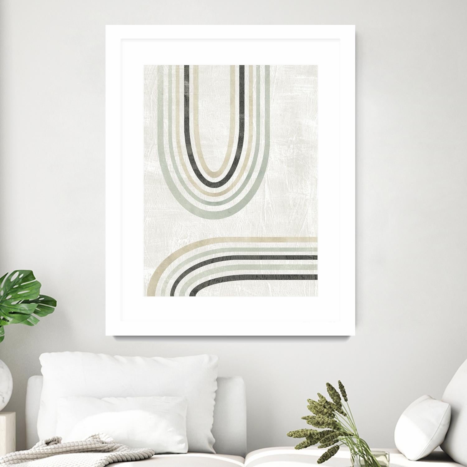 Modern Arc in Color II by June Erica Vess on GIANT ART - neutral abstract