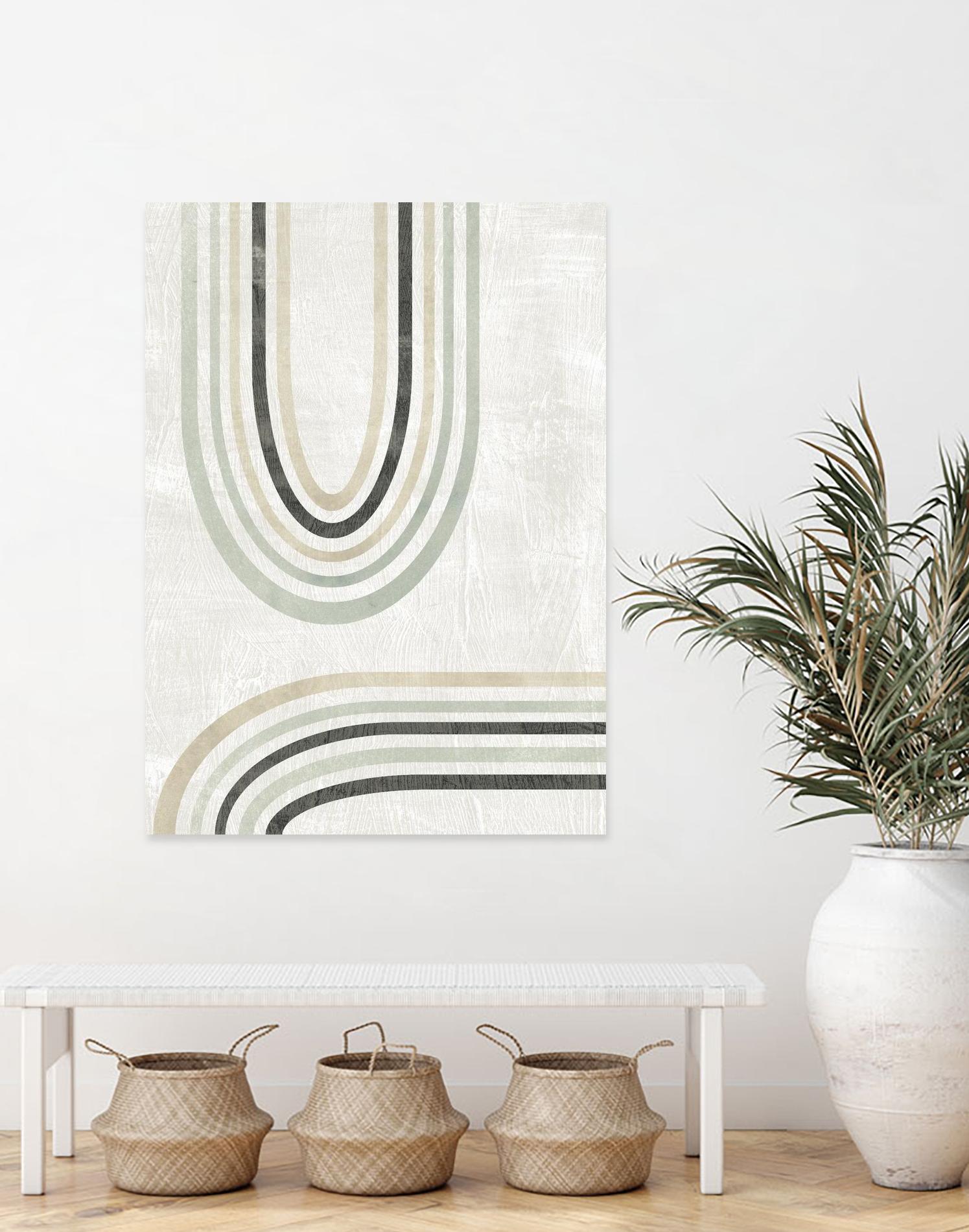 Modern Arc in Color II by June Erica Vess on GIANT ART - neutral abstract