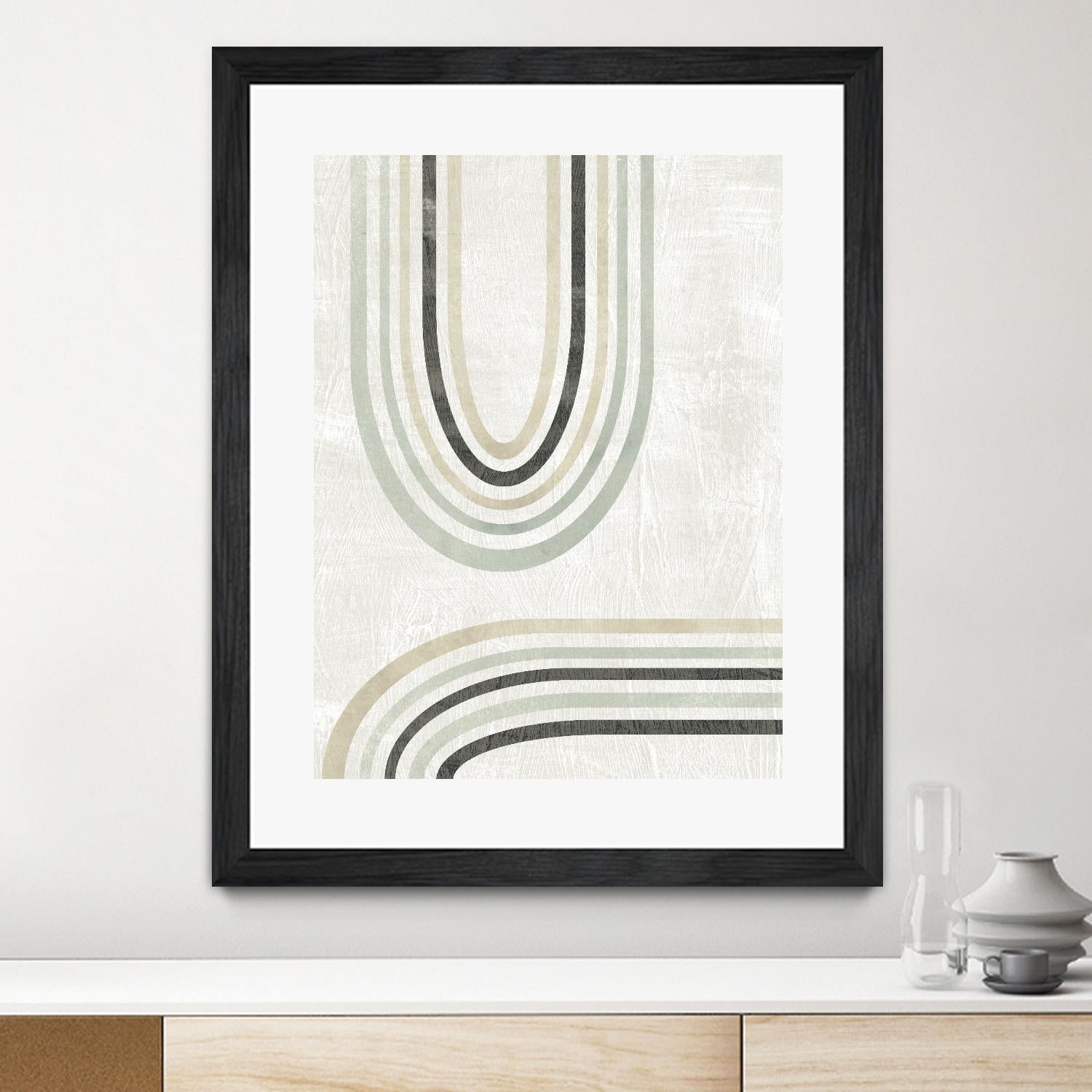 Modern Arc in Color II by June Erica Vess on GIANT ART - neutral abstract