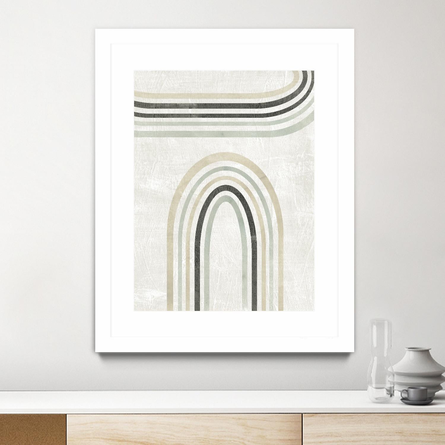 Modern Arc in Color III by June Erica Vess on GIANT ART - neutral abstract