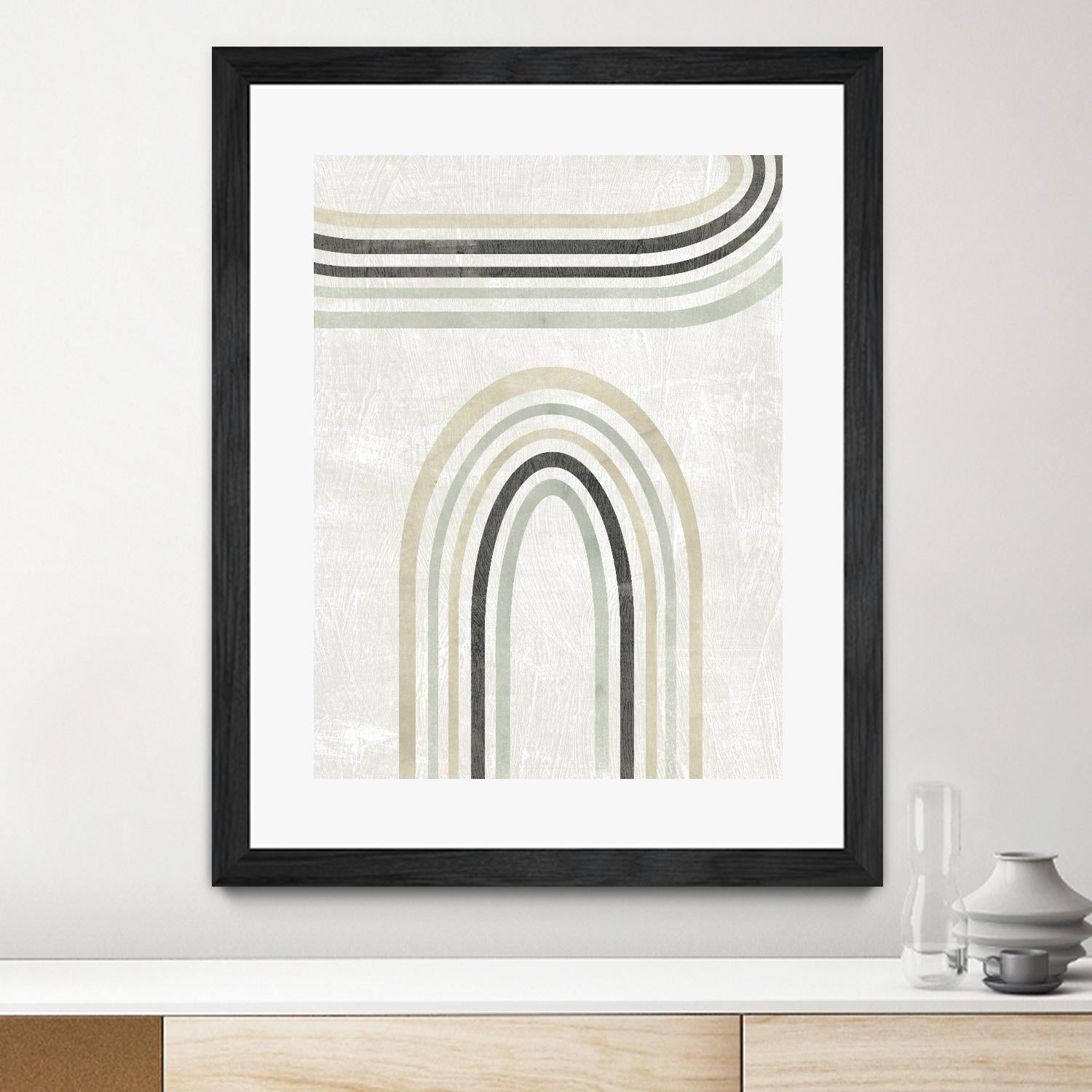 Modern Arc in Color III by June Erica Vess on GIANT ART - neutral abstract