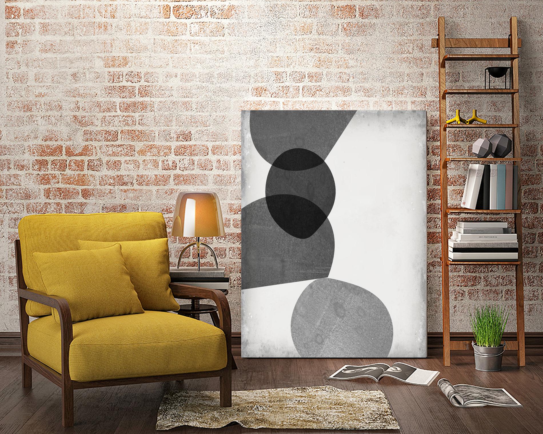 Grey Shapes II by Jennifer Goldberger on GIANT ART - neutral abstract