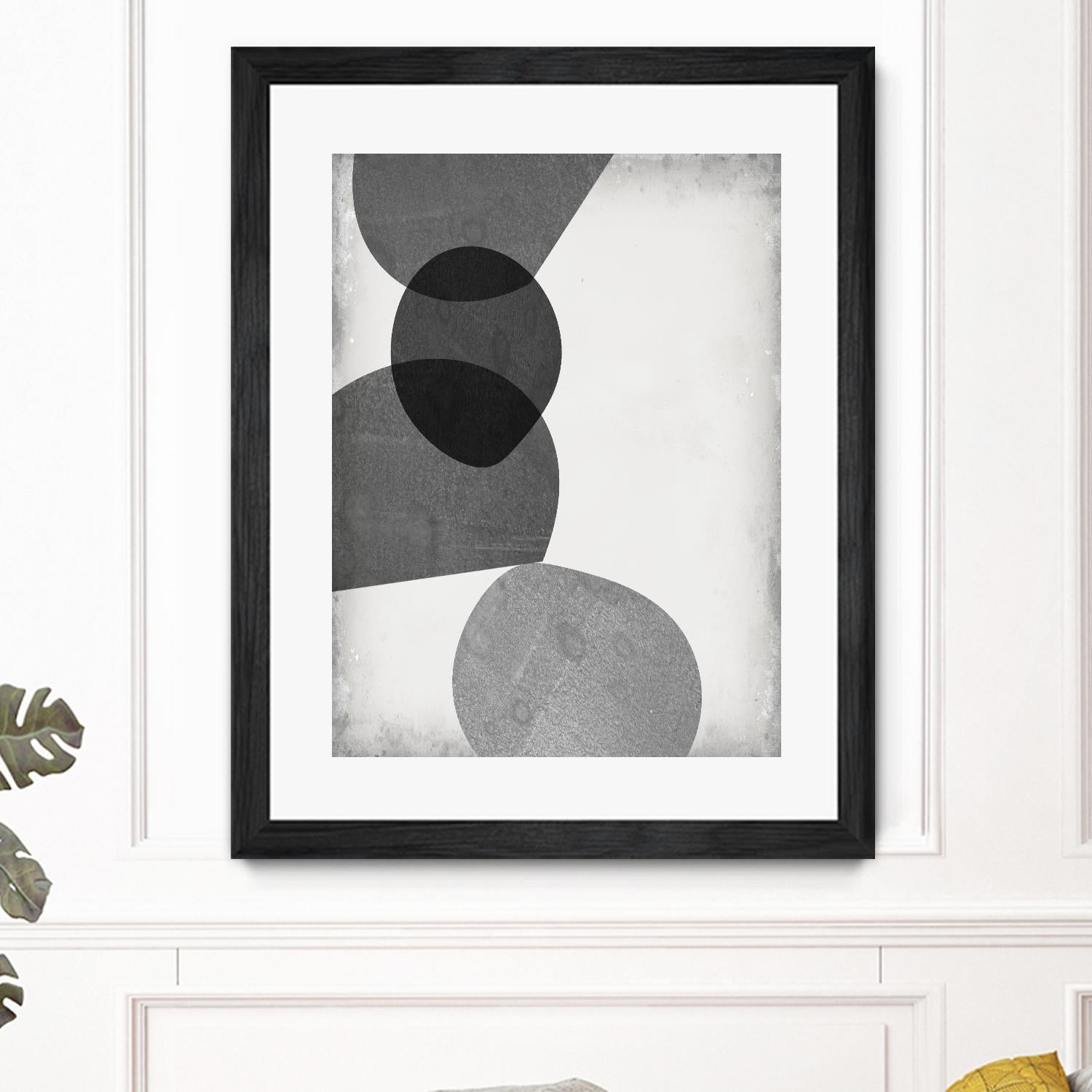 Grey Shapes II by Jennifer Goldberger on GIANT ART - neutral abstract