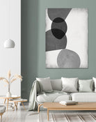 Grey Shapes II by Jennifer Goldberger on GIANT ART - neutral abstract