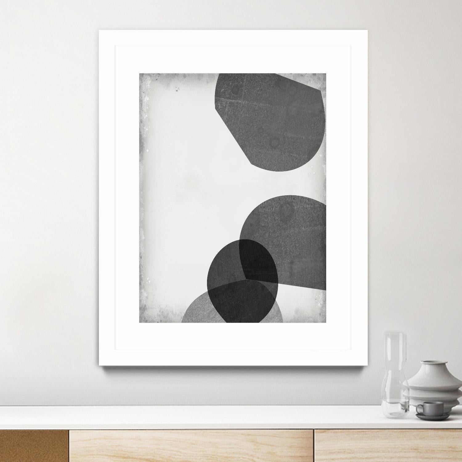 Grey Shapes III by Jennifer Goldberger on GIANT ART - neutral abstract