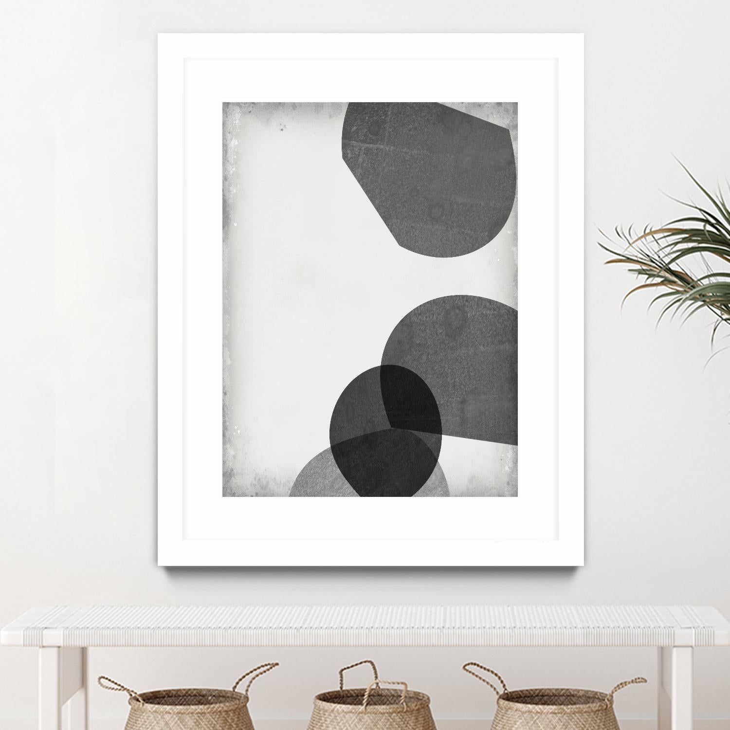 Grey Shapes III by Jennifer Goldberger on GIANT ART - neutral abstract