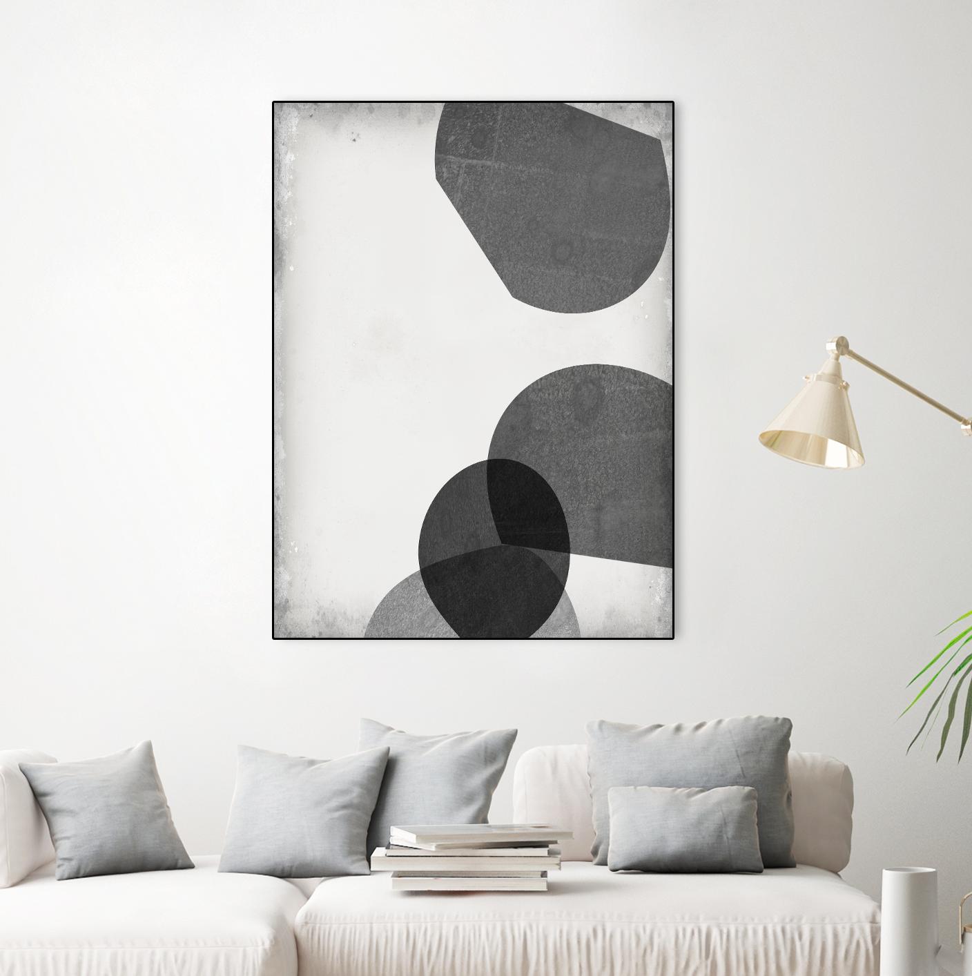 Grey Shapes III by Jennifer Goldberger on GIANT ART - neutral abstract