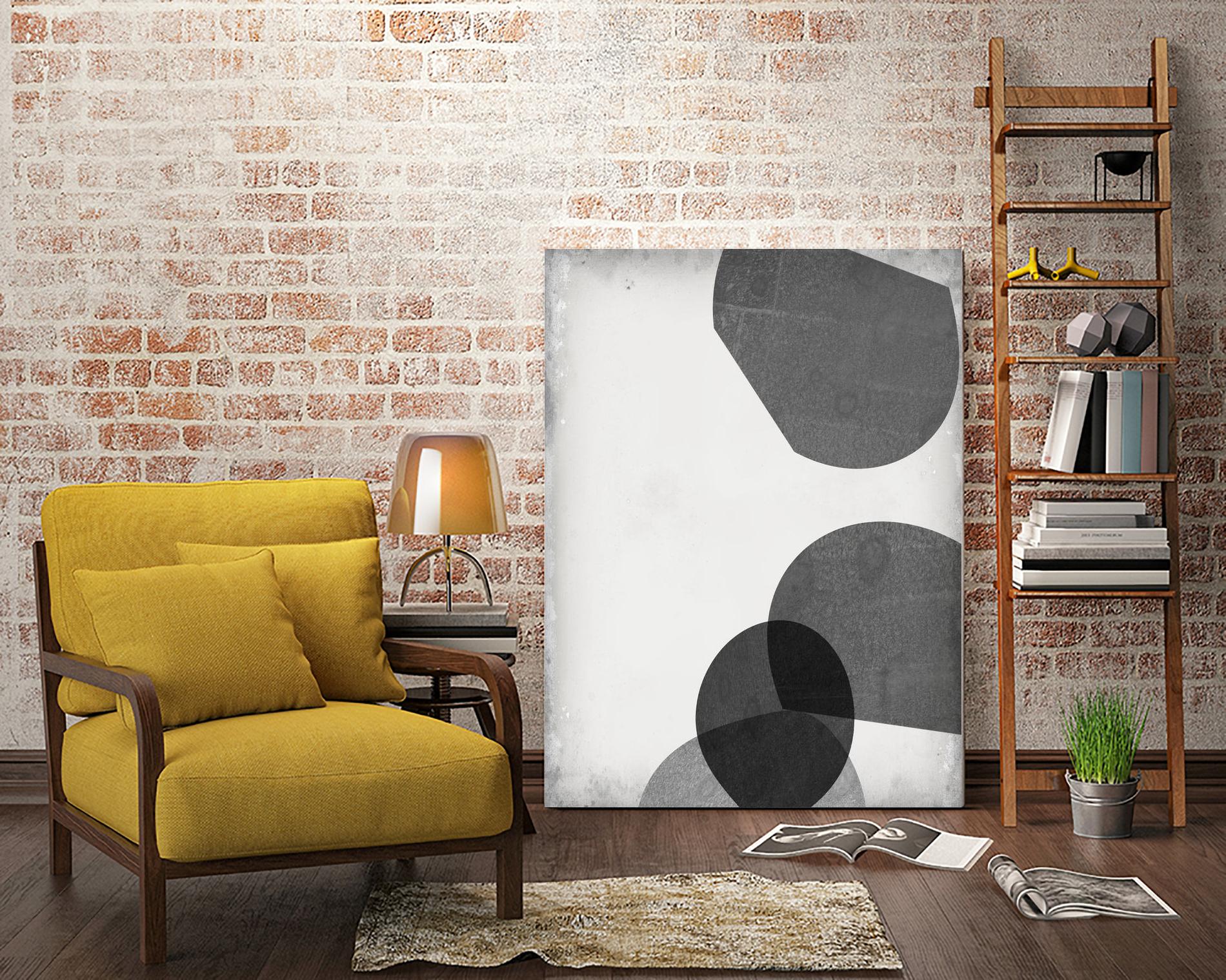 Grey Shapes III by Jennifer Goldberger on GIANT ART - neutral abstract