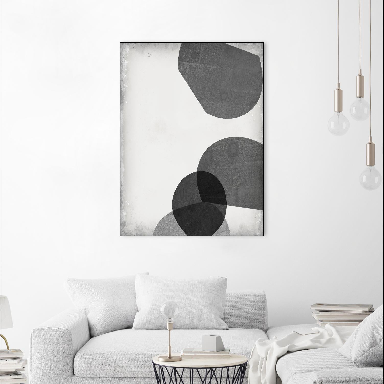 Grey Shapes III by Jennifer Goldberger on GIANT ART - neutral abstract