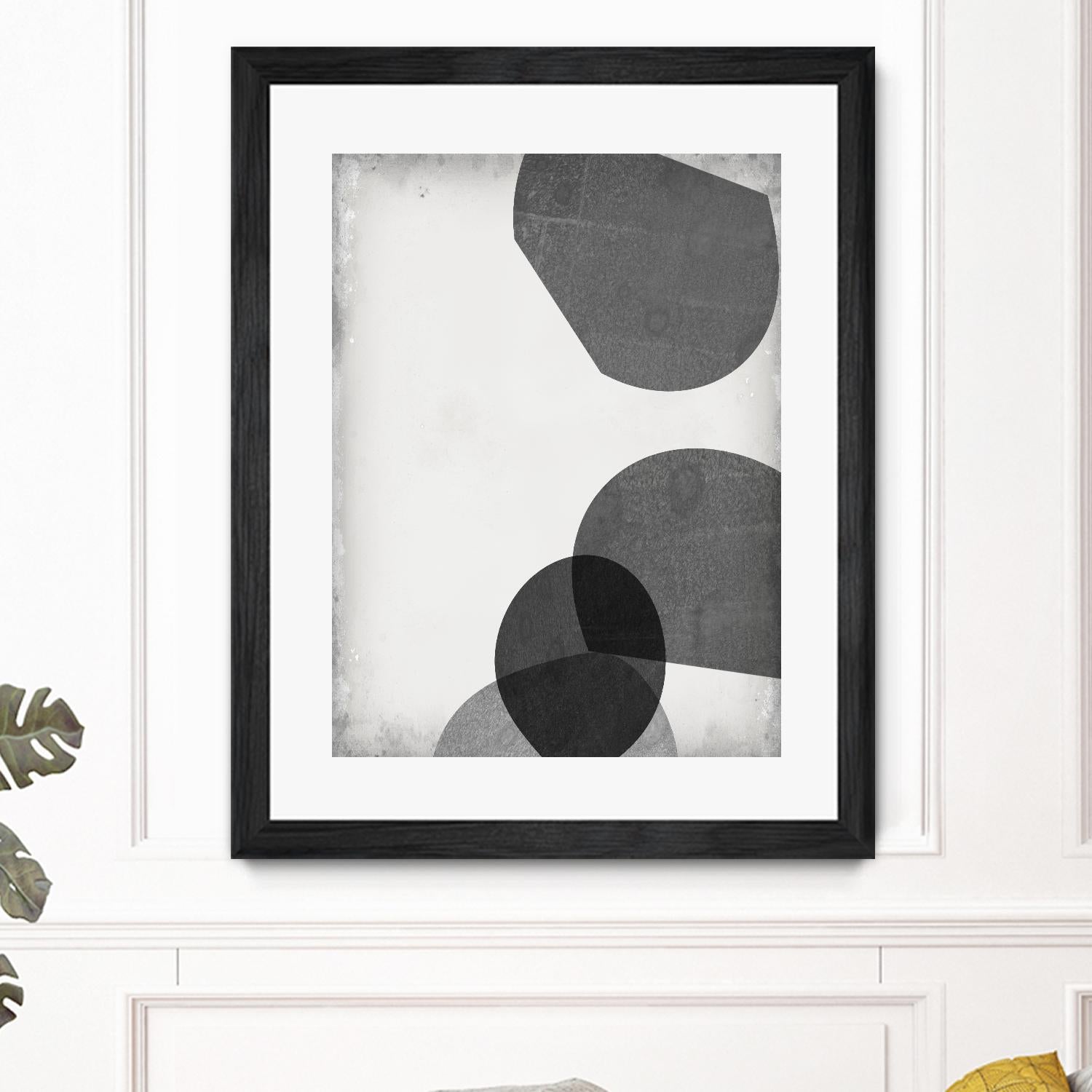Grey Shapes III by Jennifer Goldberger on GIANT ART - neutral abstract