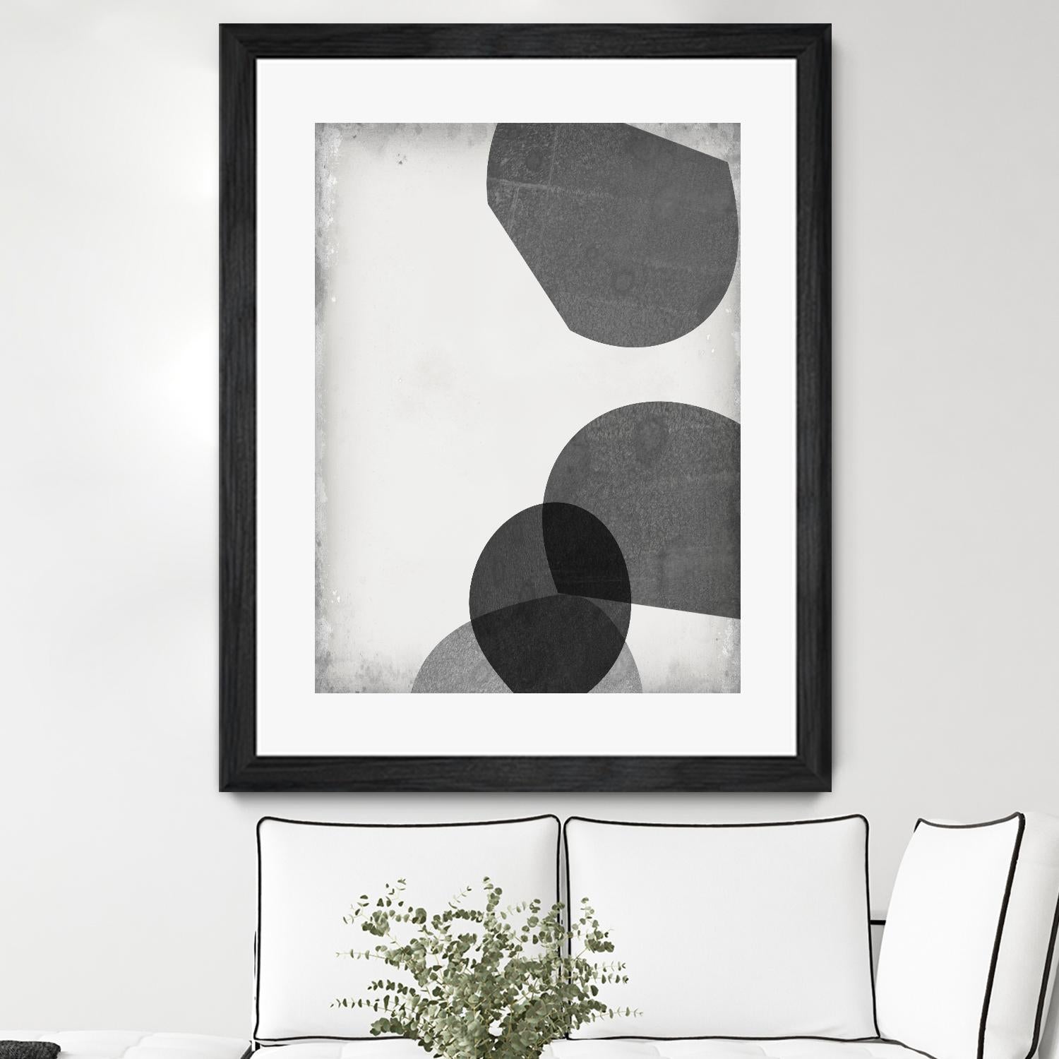 Grey Shapes III by Jennifer Goldberger on GIANT ART - neutral abstract