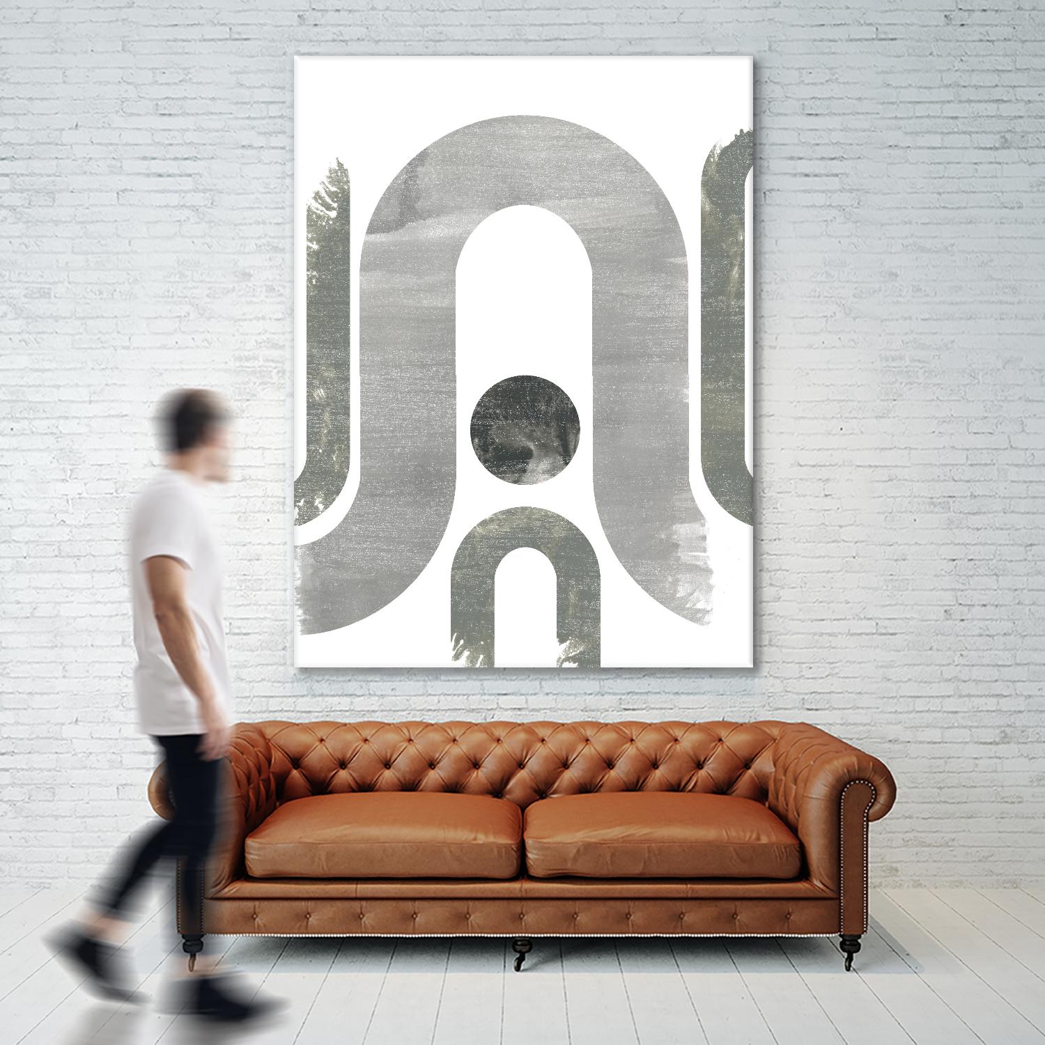 Lunar Maze II by June Erica Vess on GIANT ART - neutral abstract