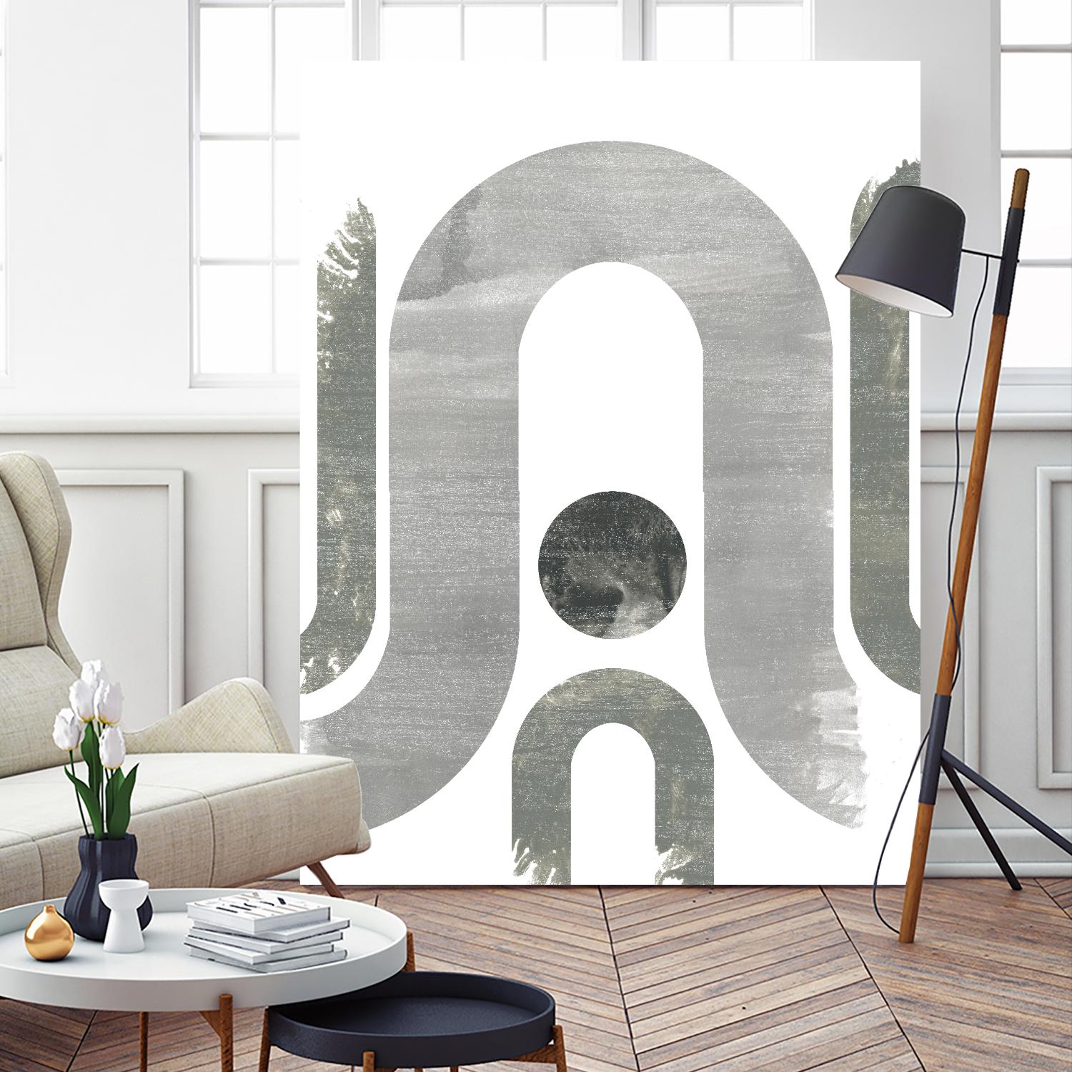 Lunar Maze II by June Erica Vess on GIANT ART - neutral abstract