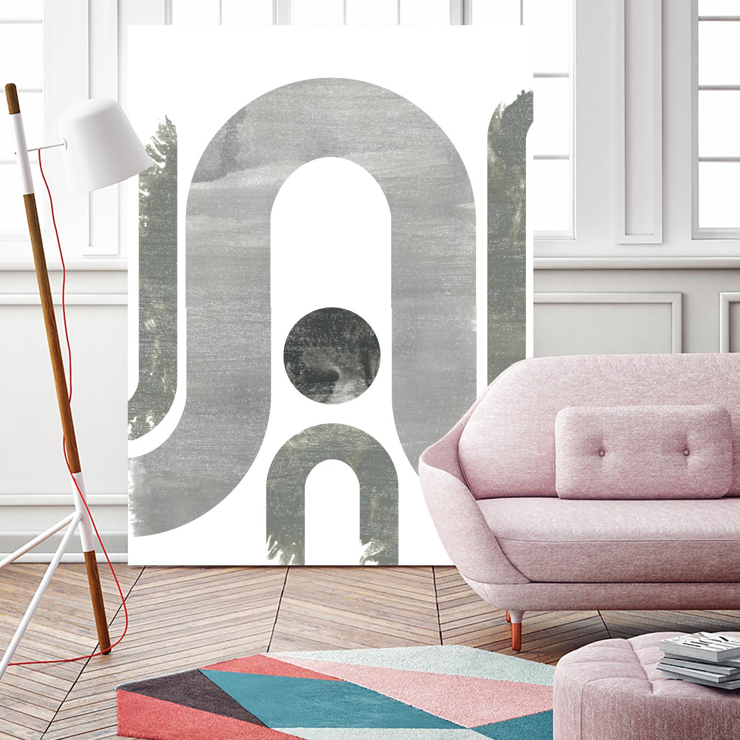 Lunar Maze II by June Erica Vess on GIANT ART - neutral abstract