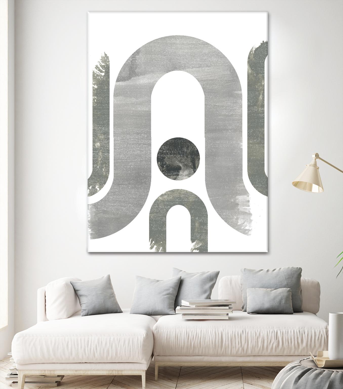 Lunar Maze II by June Erica Vess on GIANT ART - neutral abstract