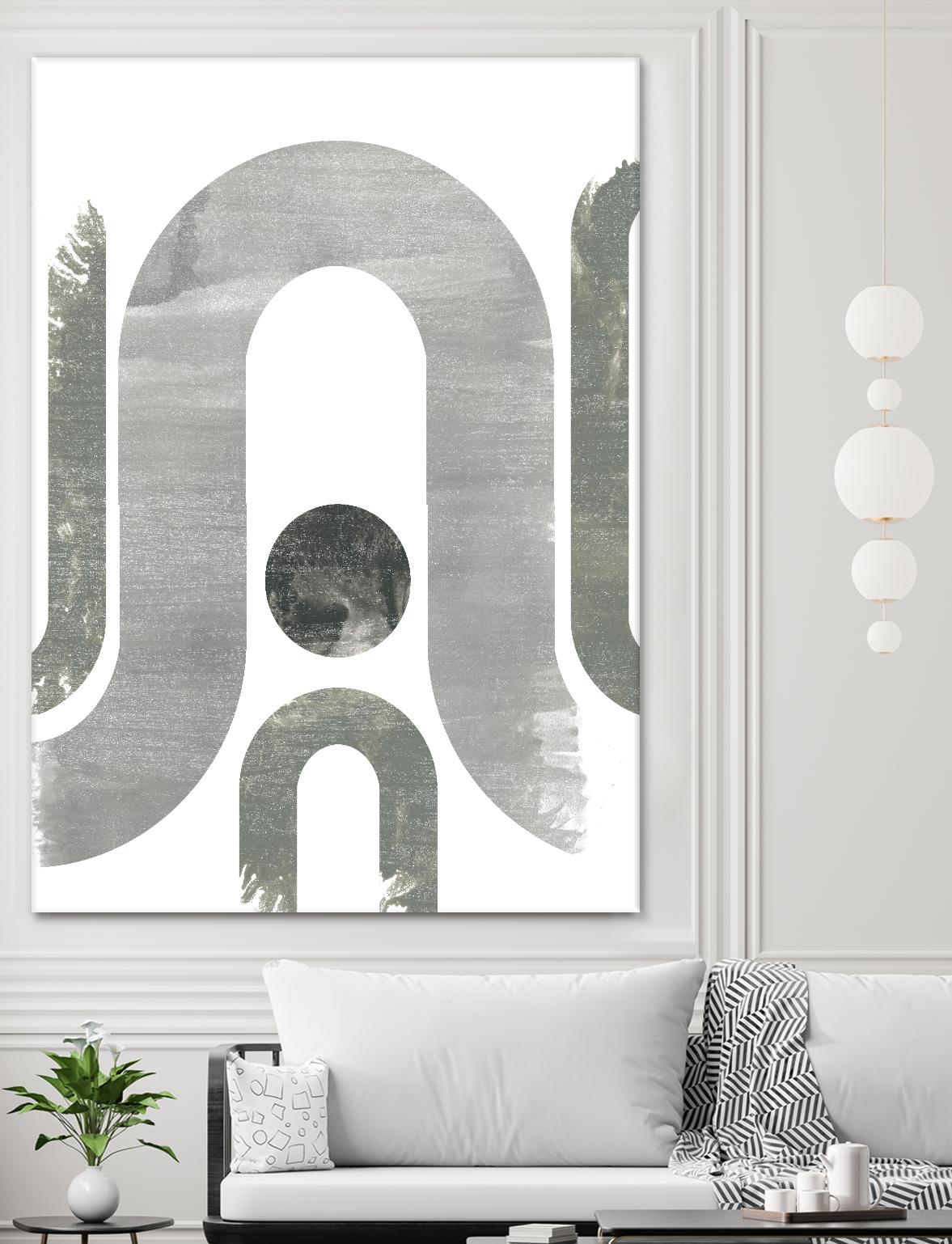 Lunar Maze II by June Erica Vess on GIANT ART - neutral abstract