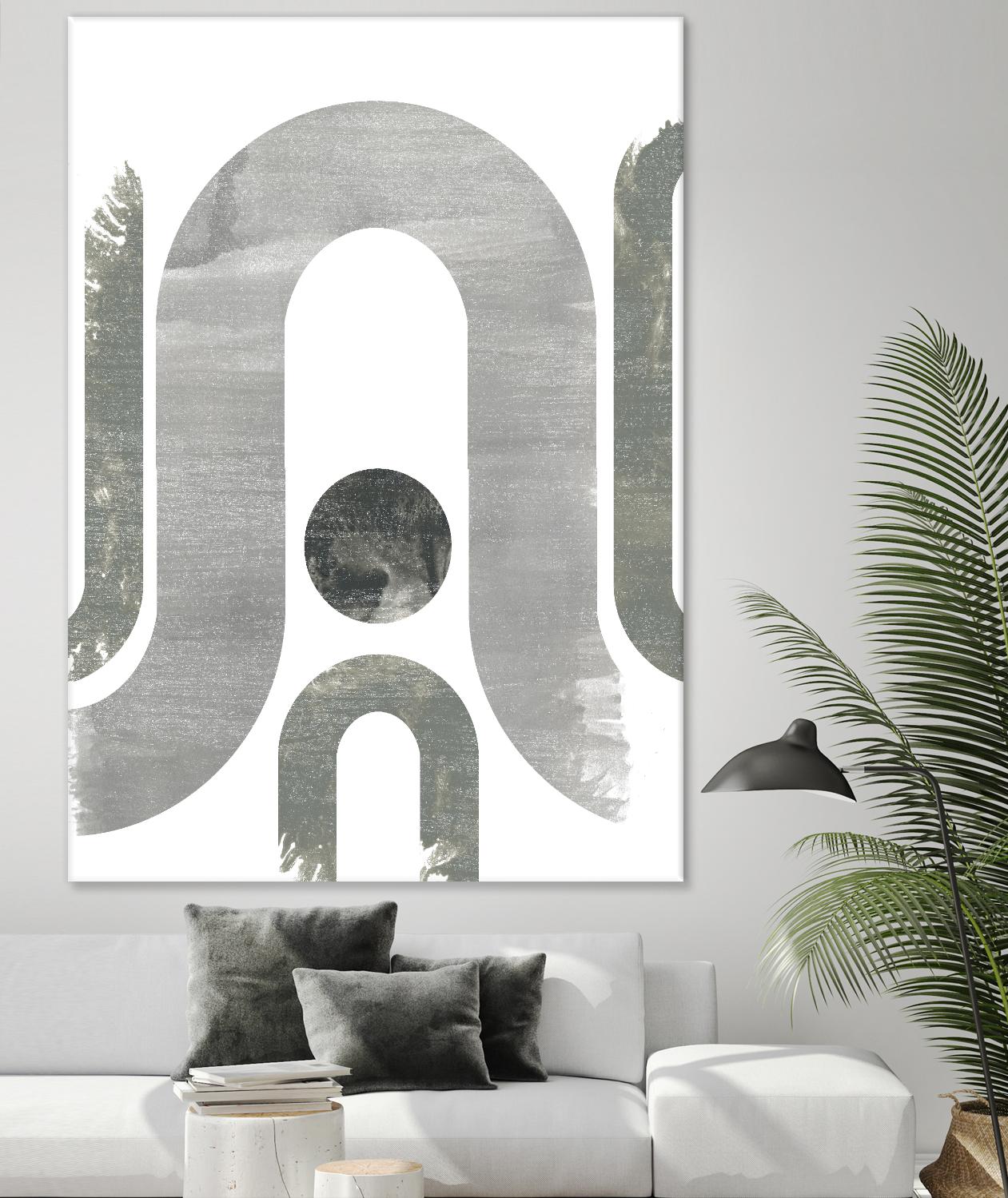 Lunar Maze II by June Erica Vess on GIANT ART - neutral abstract