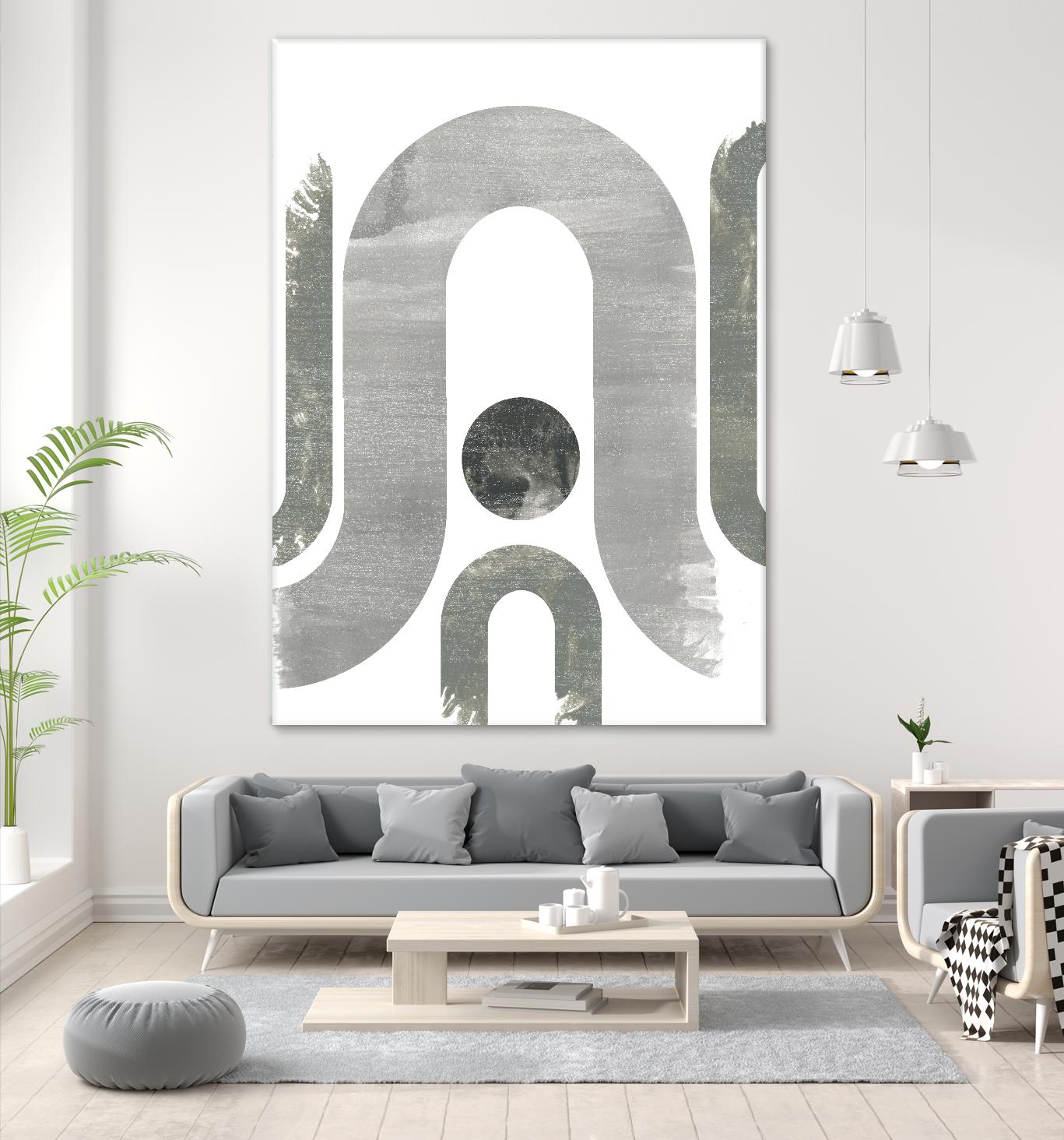 Lunar Maze II by June Erica Vess on GIANT ART - neutral abstract