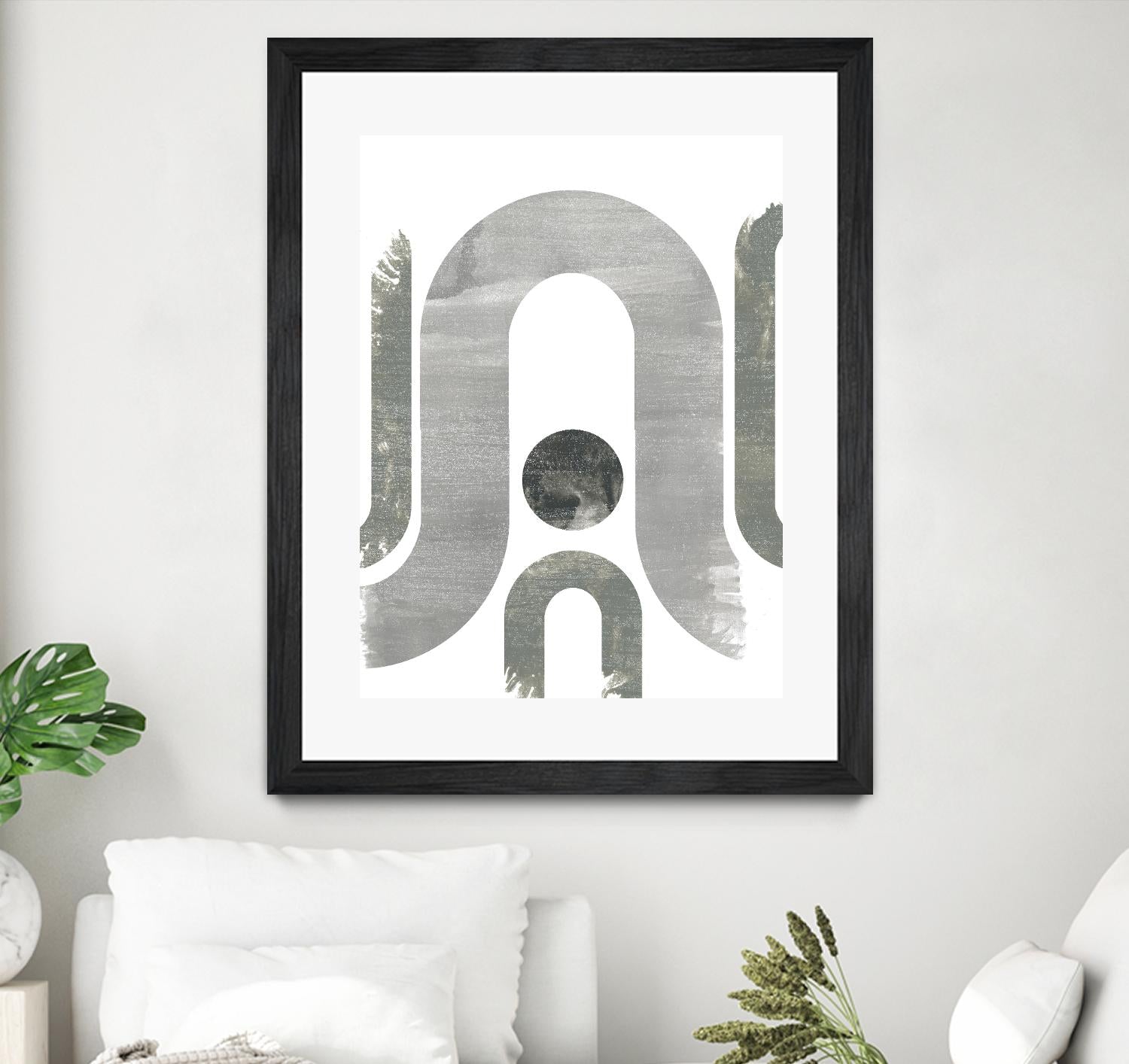 Lunar Maze II by June Erica Vess on GIANT ART - neutral abstract