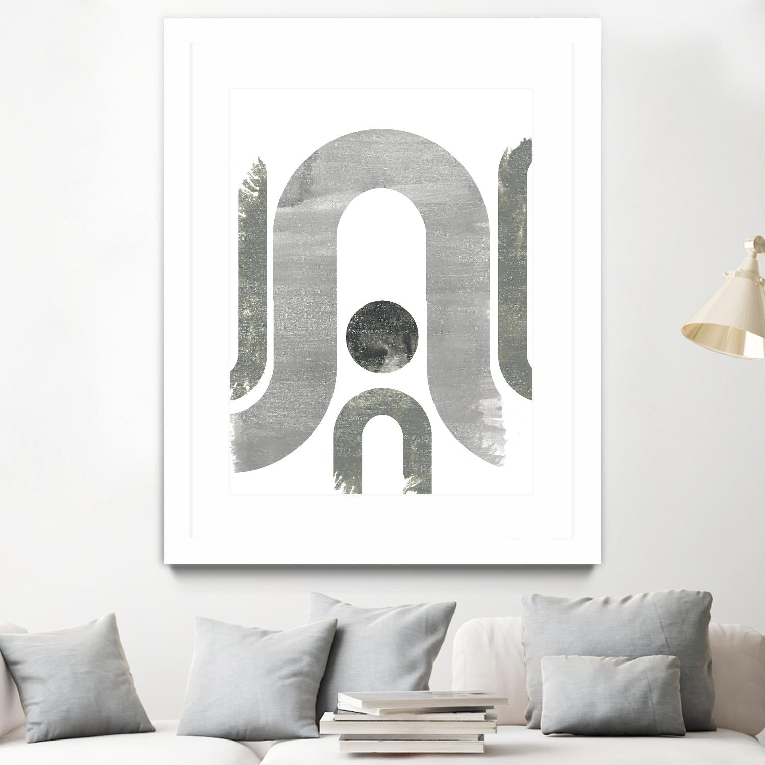 Lunar Maze II by June Erica Vess on GIANT ART - neutral abstract