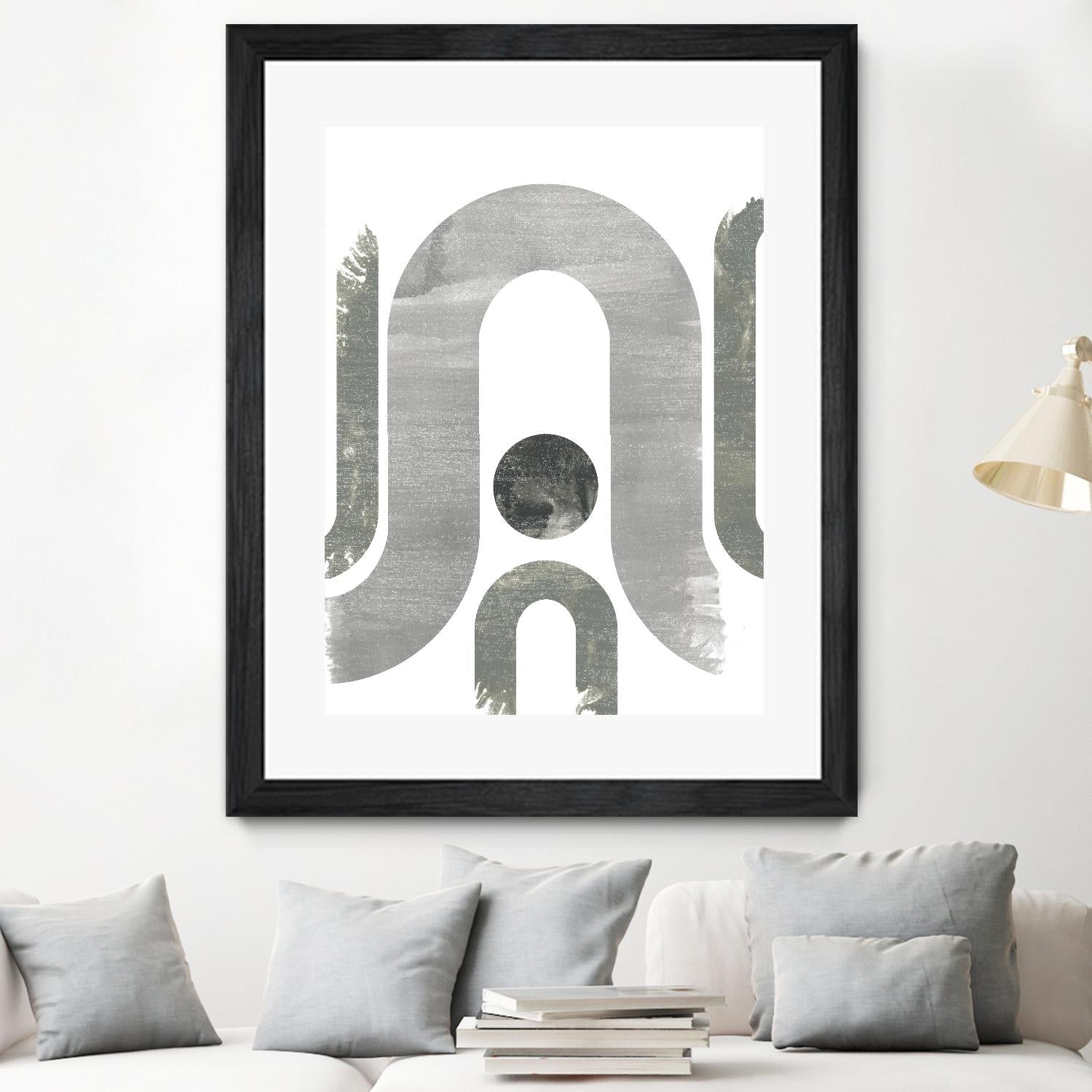 Lunar Maze II by June Erica Vess on GIANT ART - neutral abstract